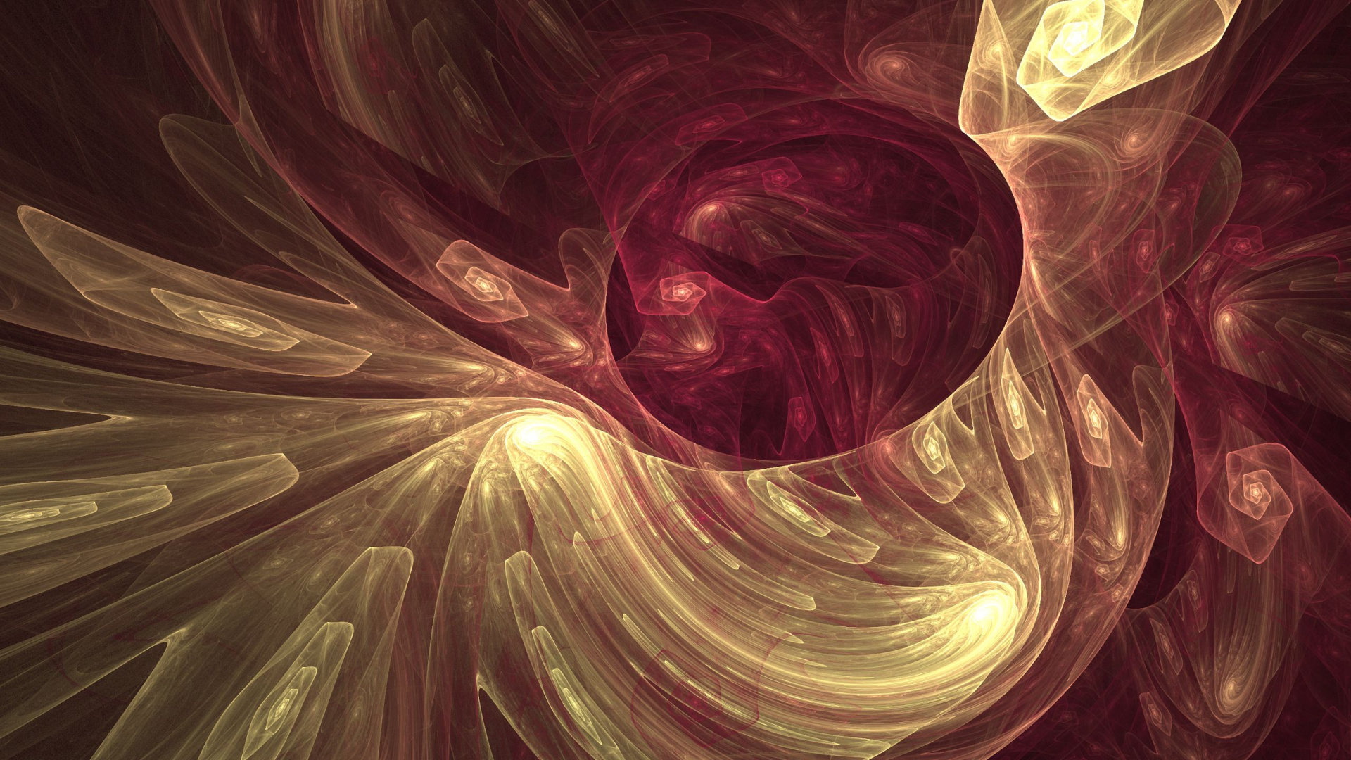 Rote Und Gelbe Abstrakte Malerei. Wallpaper in 1920x1080 Resolution