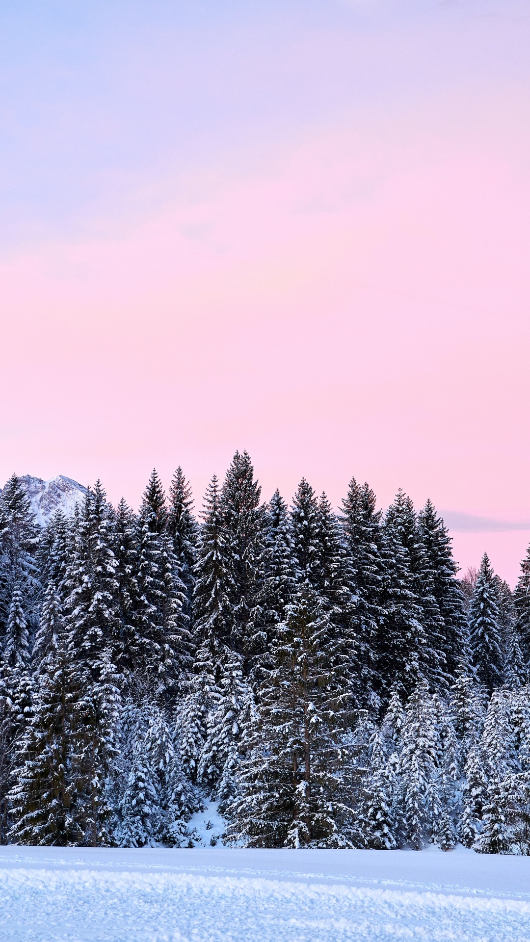 Minimal snowy Winter wallpaper pack for iPhone