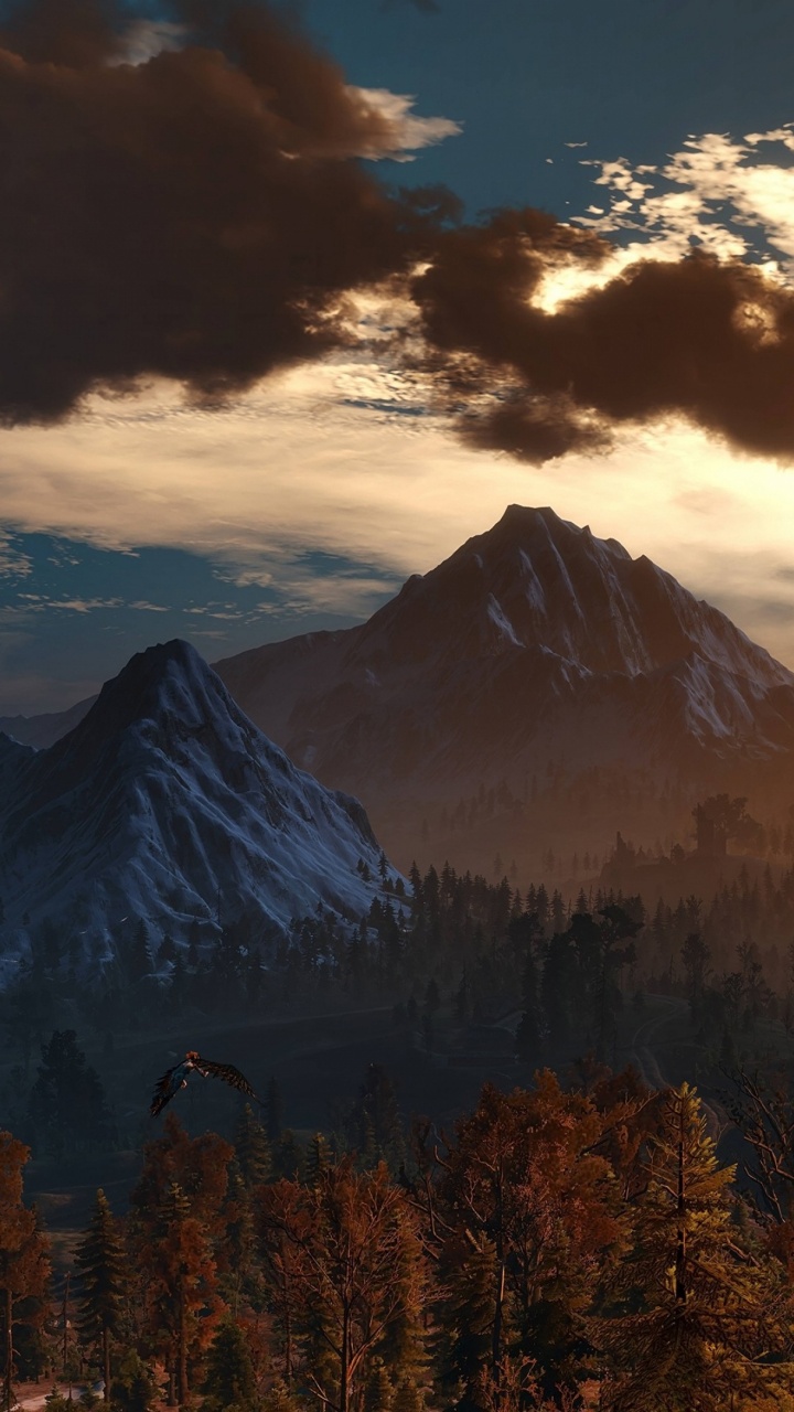 Árboles Verdes Cerca de la Montaña Bajo el Cielo Nublado Durante el Día. Wallpaper in 720x1280 Resolution