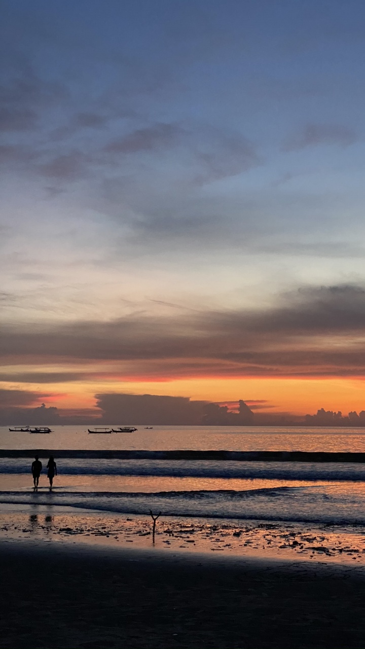 Water, Sunset, Sunlight, Body of Water, Fluid. Wallpaper in 720x1280 Resolution