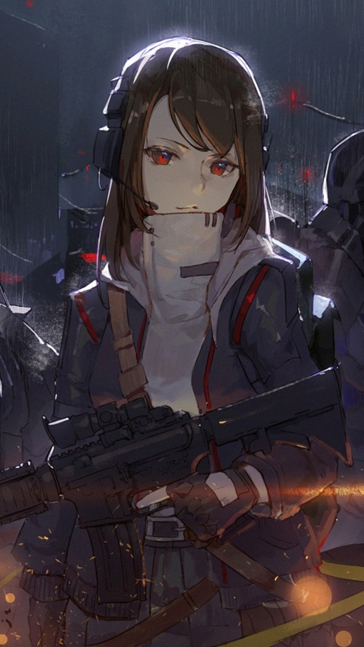 Homme en Costume Noir et Blanc Tenant un Fusil. Wallpaper in 720x1280 Resolution