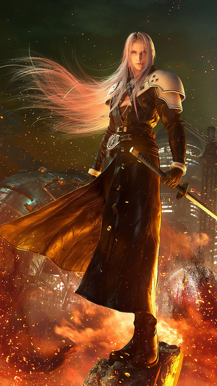 Final Fantasy VII Remake, Tetsuya Nomura, E3 2015, Illustration, Digital Compositing. Wallpaper in 720x1280 Resolution