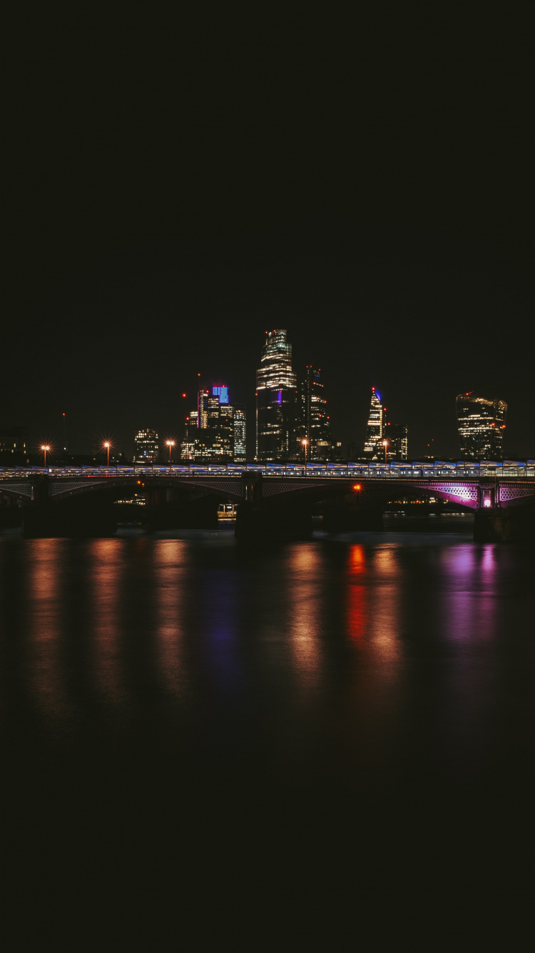 City Lights During Night Time. Wallpaper in 750x1334 Resolution