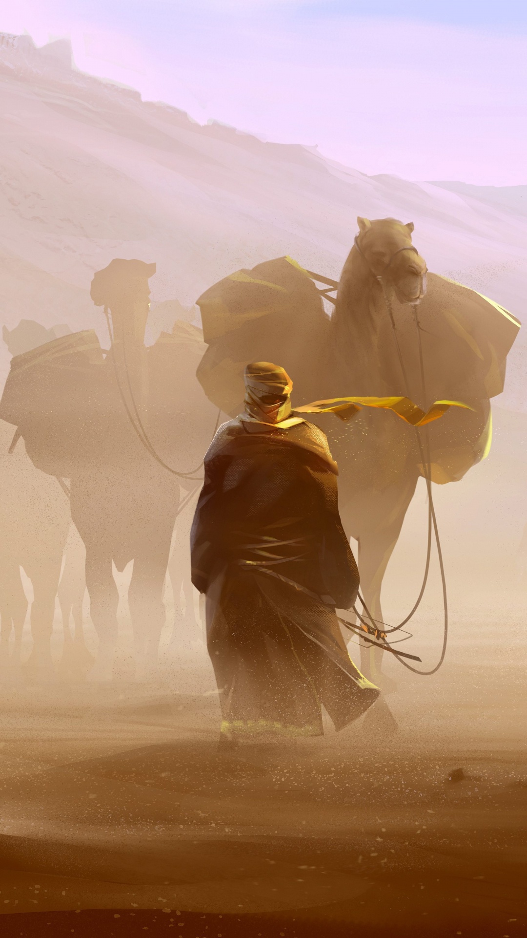 Caravan, Civilization Vi, Desert, Natural Environment, Landscape. Wallpaper in 1080x1920 Resolution