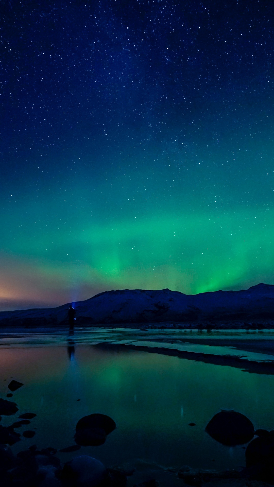 Aurora, Natur, Nacht, Atmosphäre, Meer. Wallpaper in 1080x1920 Resolution