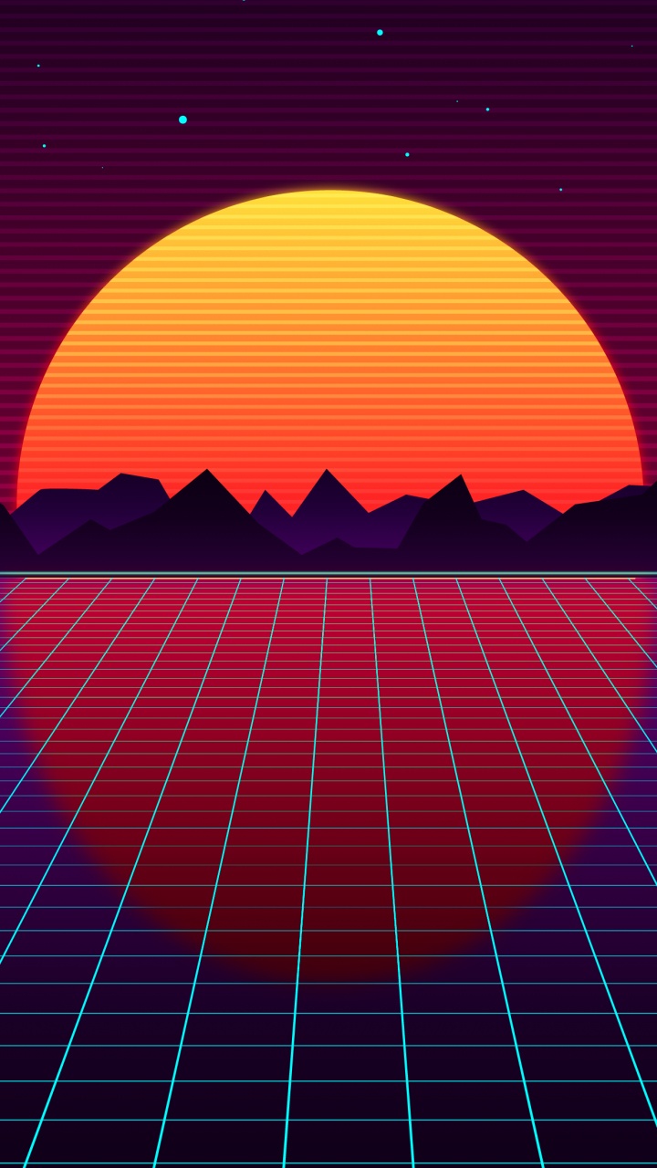 Vaporwave, Masse Biegung Raumzeit, Raumzeit, Raum, König. Wallpaper in 720x1280 Resolution