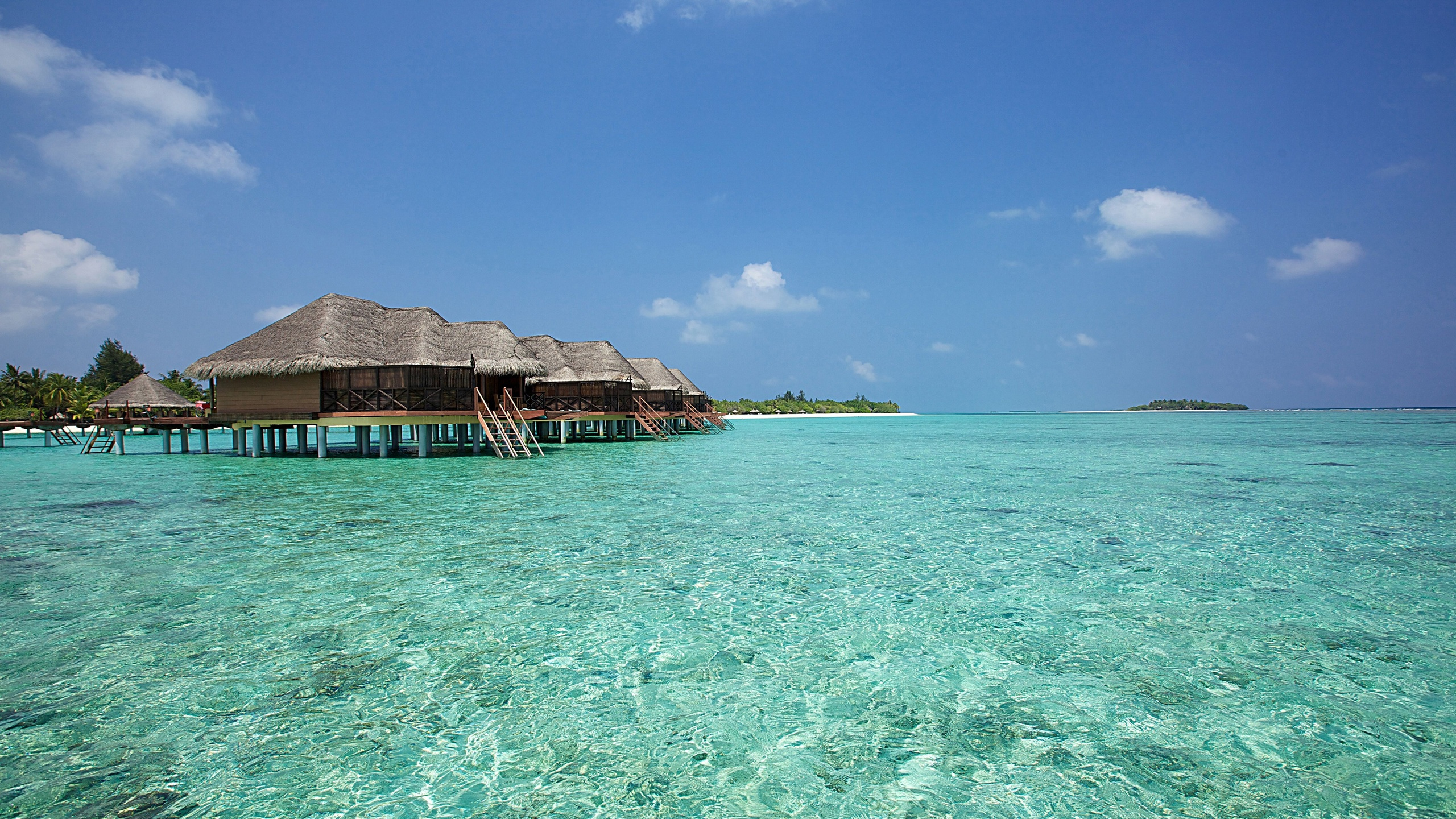 Braunes Holzhaus am Gewässer Tagsüber. Wallpaper in 2560x1440 Resolution