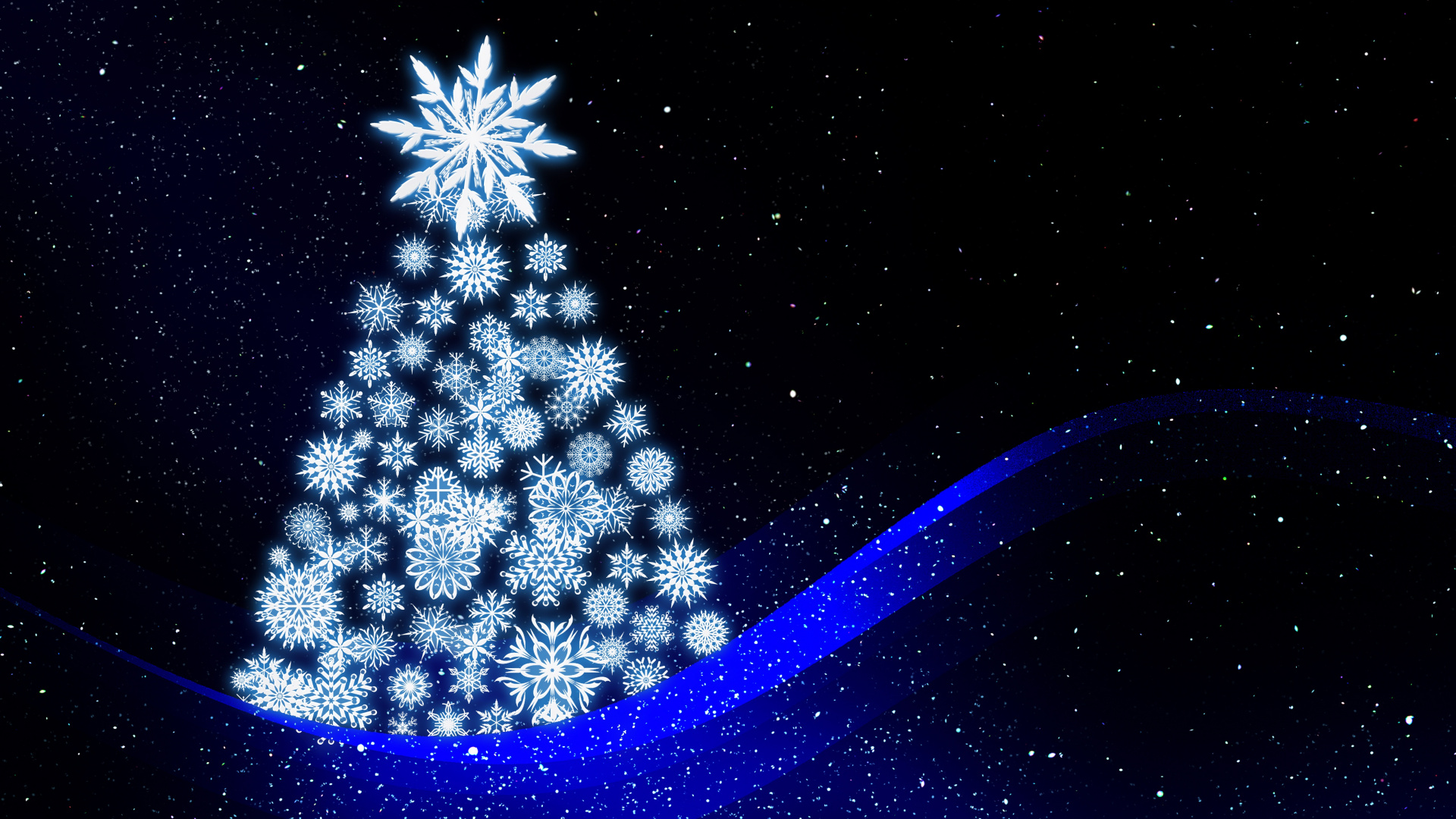 El Día De Navidad, Luces de Navidad, Azul, Luz, Decoración de la Navidad. Wallpaper in 1920x1080 Resolution