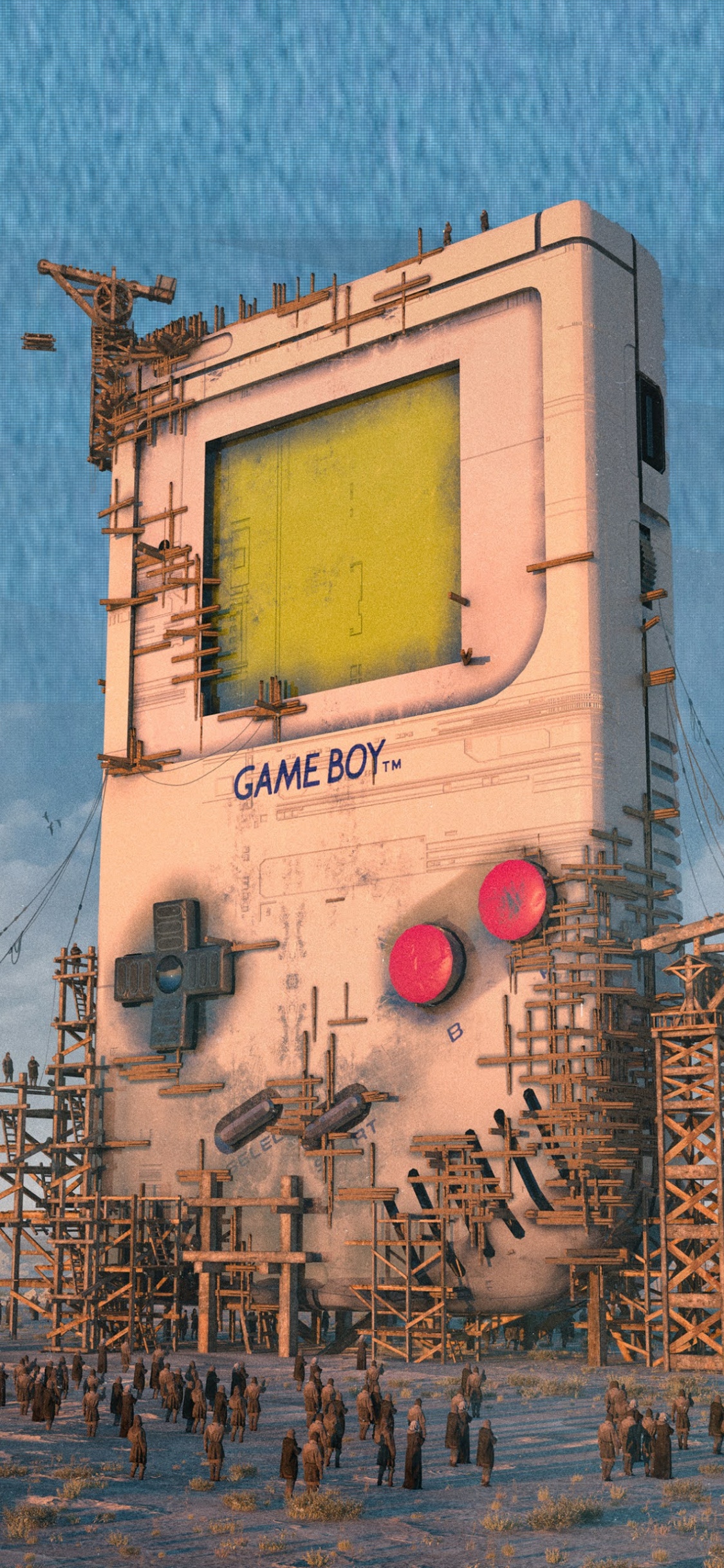 Video-Spiel-Konsole, Vaporwave, Alte Technologie, Kunst, Alte Geschichte. Wallpaper in 1125x2436 Resolution