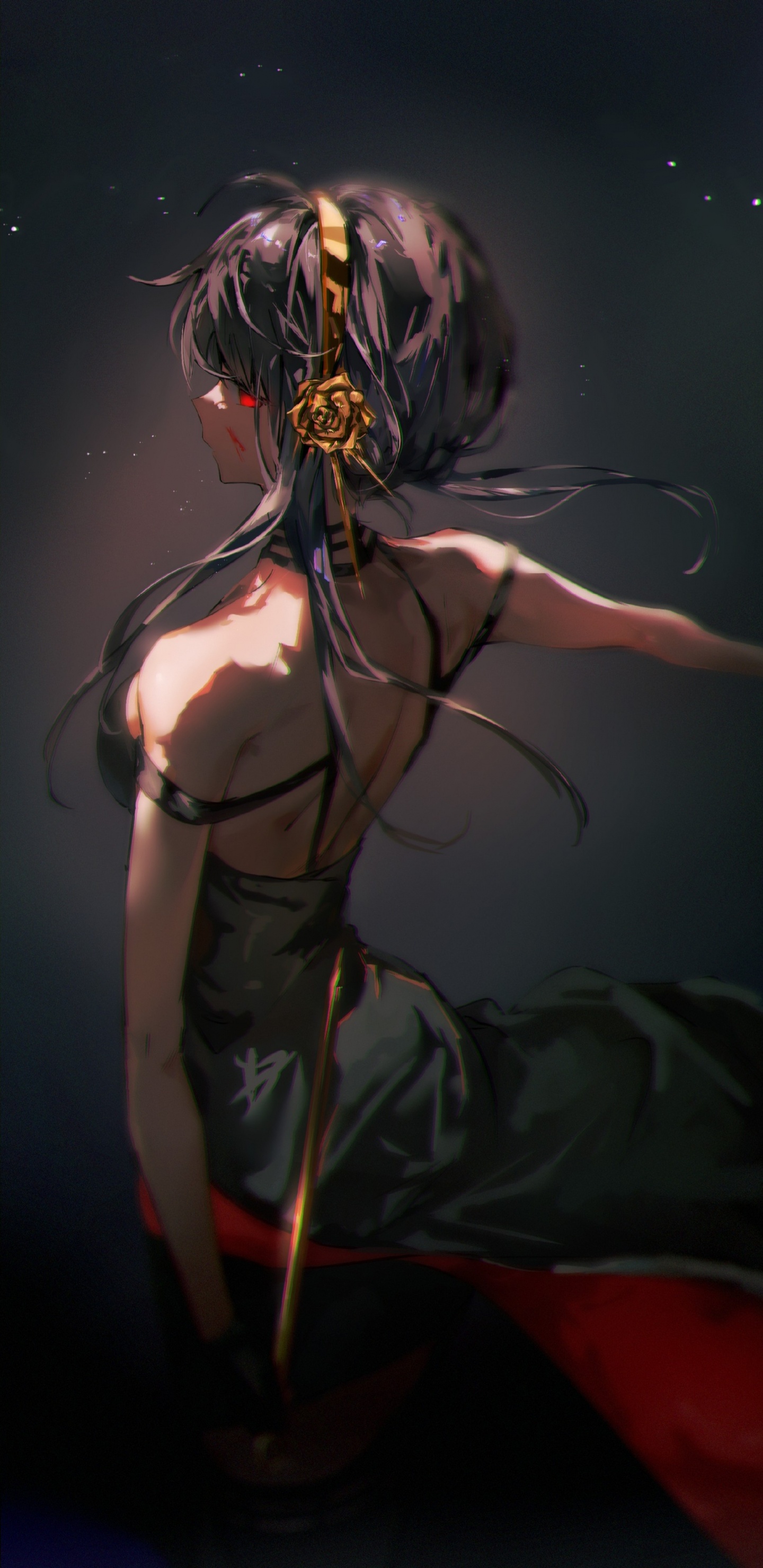 Obscurité, Yor Forger, Dessin Animé, Fan Art, Réussir. Wallpaper in 1440x2960 Resolution