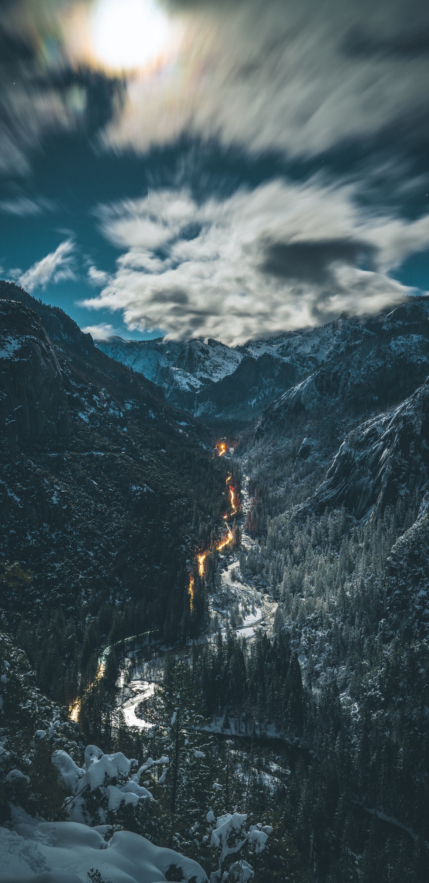 Mountainous Landforms, Mountain, Nature, Cloud, Mountain Range. Wallpaper in 1440x2960 Resolution