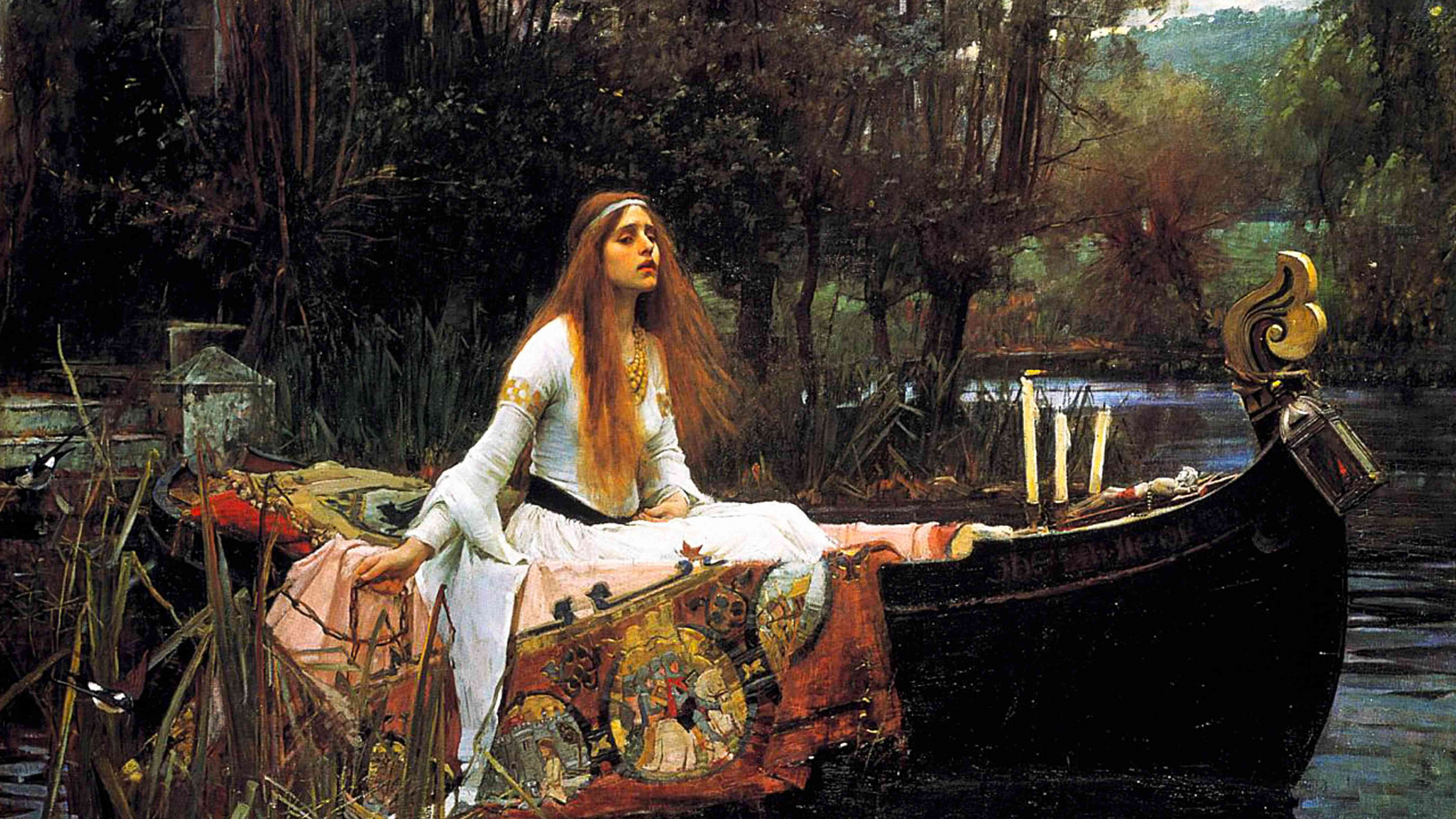 La Dame de Shalott, Poésie, Fraternité Préraphaélite, Art, Arts Visuels. Wallpaper in 3840x2160 Resolution