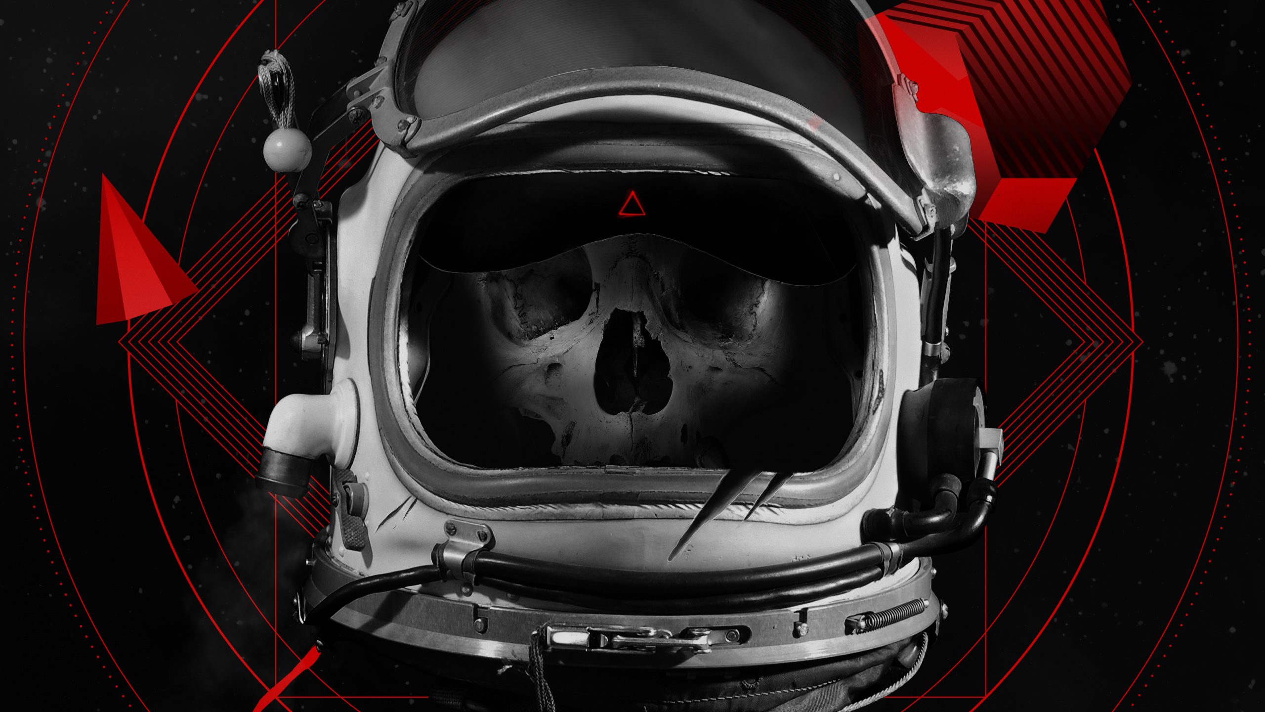 Illustration de Robot Noir et Rouge. Wallpaper in 2560x1440 Resolution