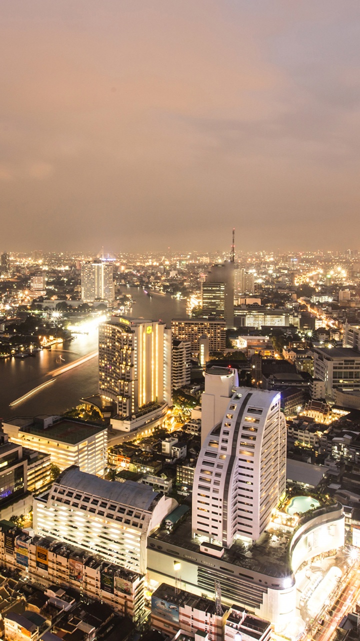 曼谷, 城市景观, 城市, 大都会, 天际线 壁纸 720x1280 允许