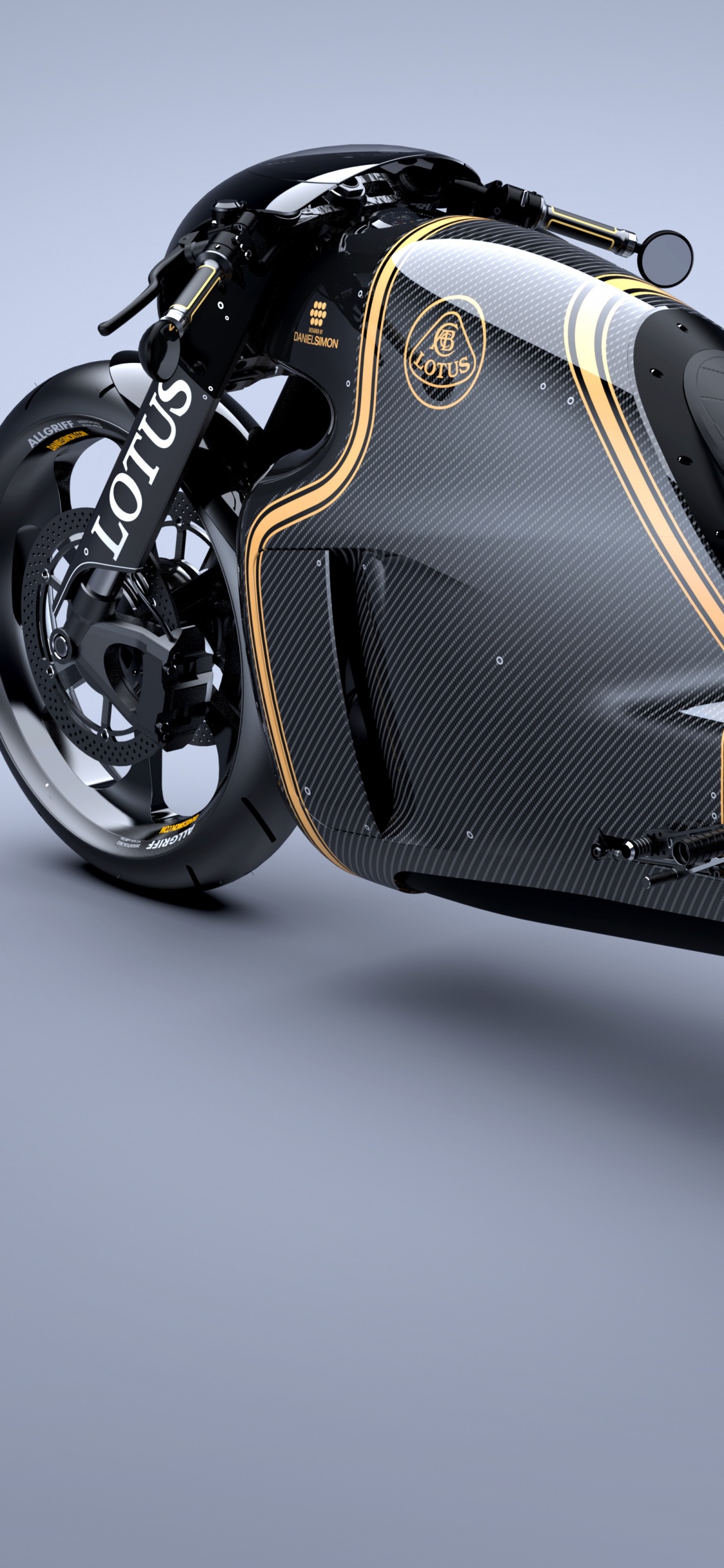 Casque Moto Noir et Argent. Wallpaper in 1125x2436 Resolution