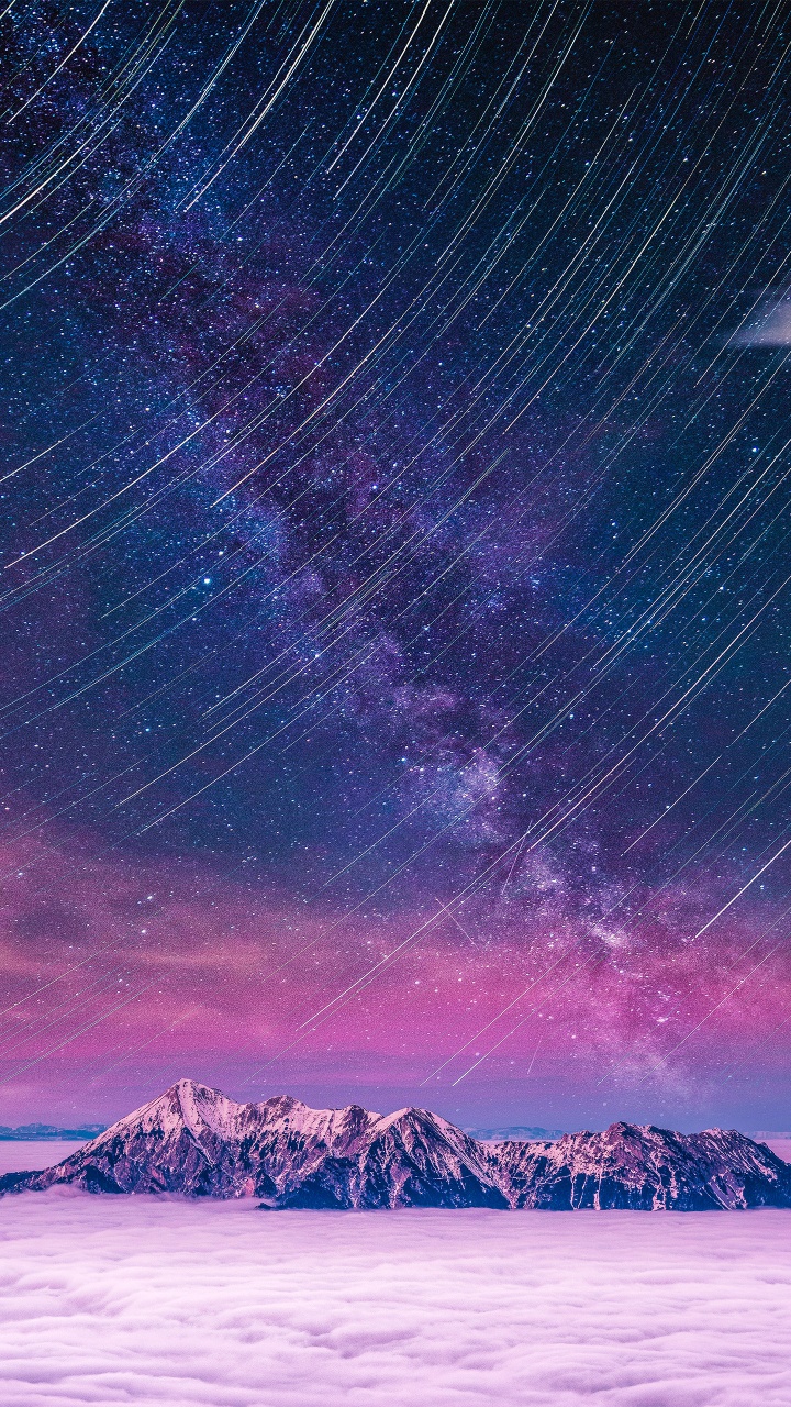 Atmosphere, Nature, Purple, Natural Environment, Natural Landscape. Wallpaper in 720x1280 Resolution