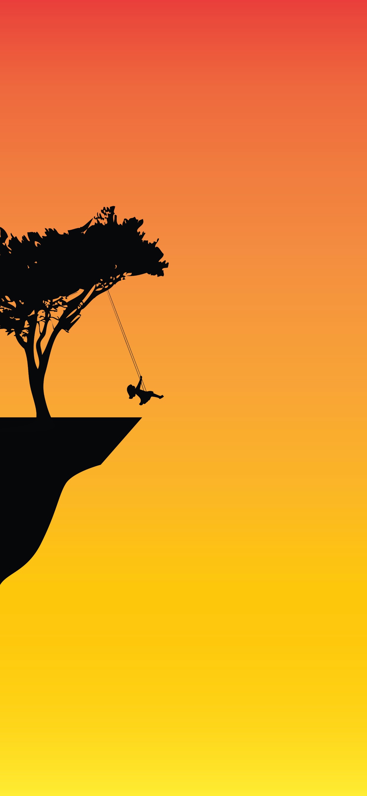 Silhouette of Tree During Sunset. Wallpaper in 1242x2688 Resolution