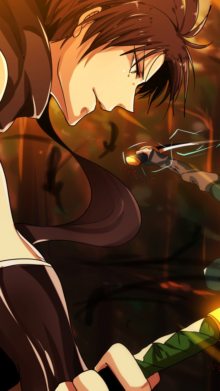 Gelbhaariger Männlicher Anime-Charakter. Wallpaper in 750x1334 Resolution