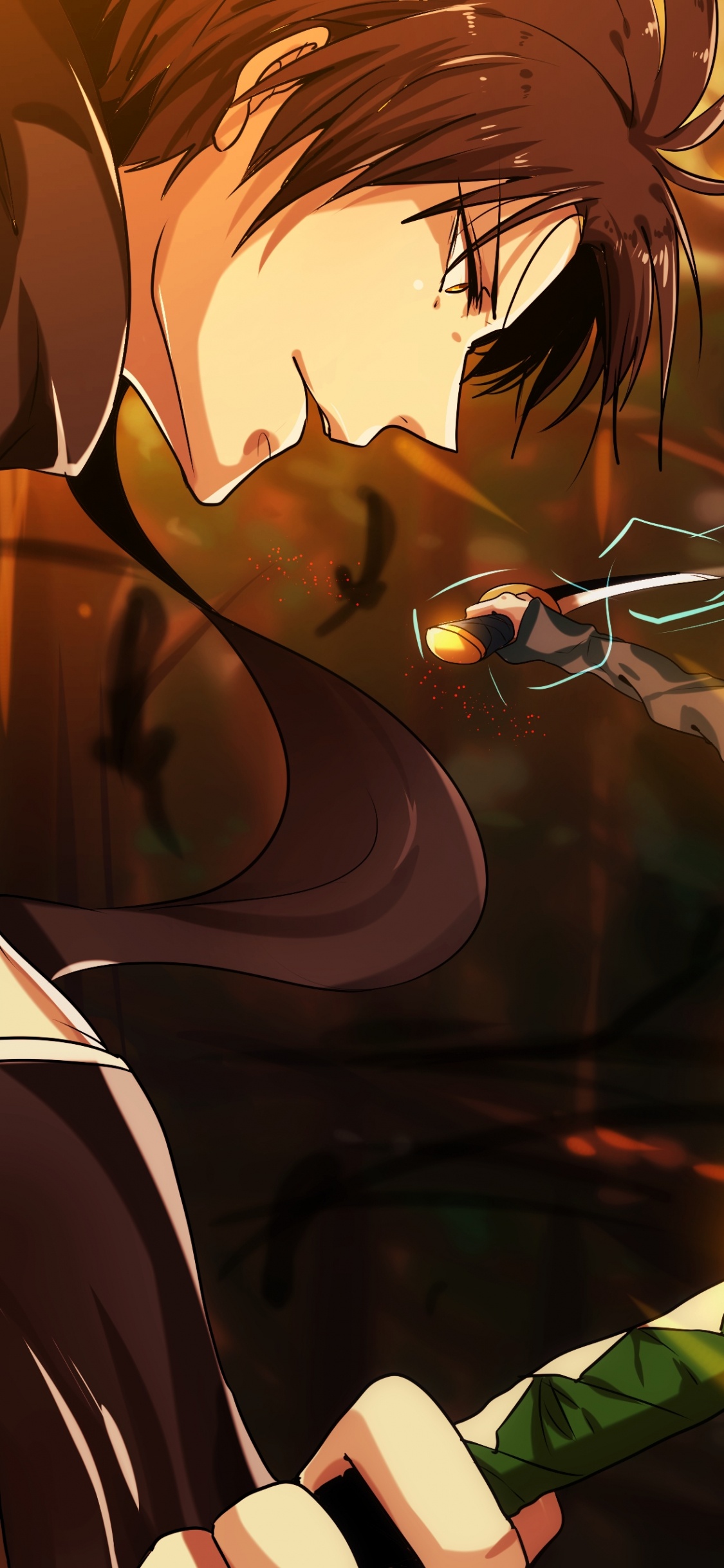 Yellow Haired Male Anime Character. Wallpaper in 1125x2436 Resolution