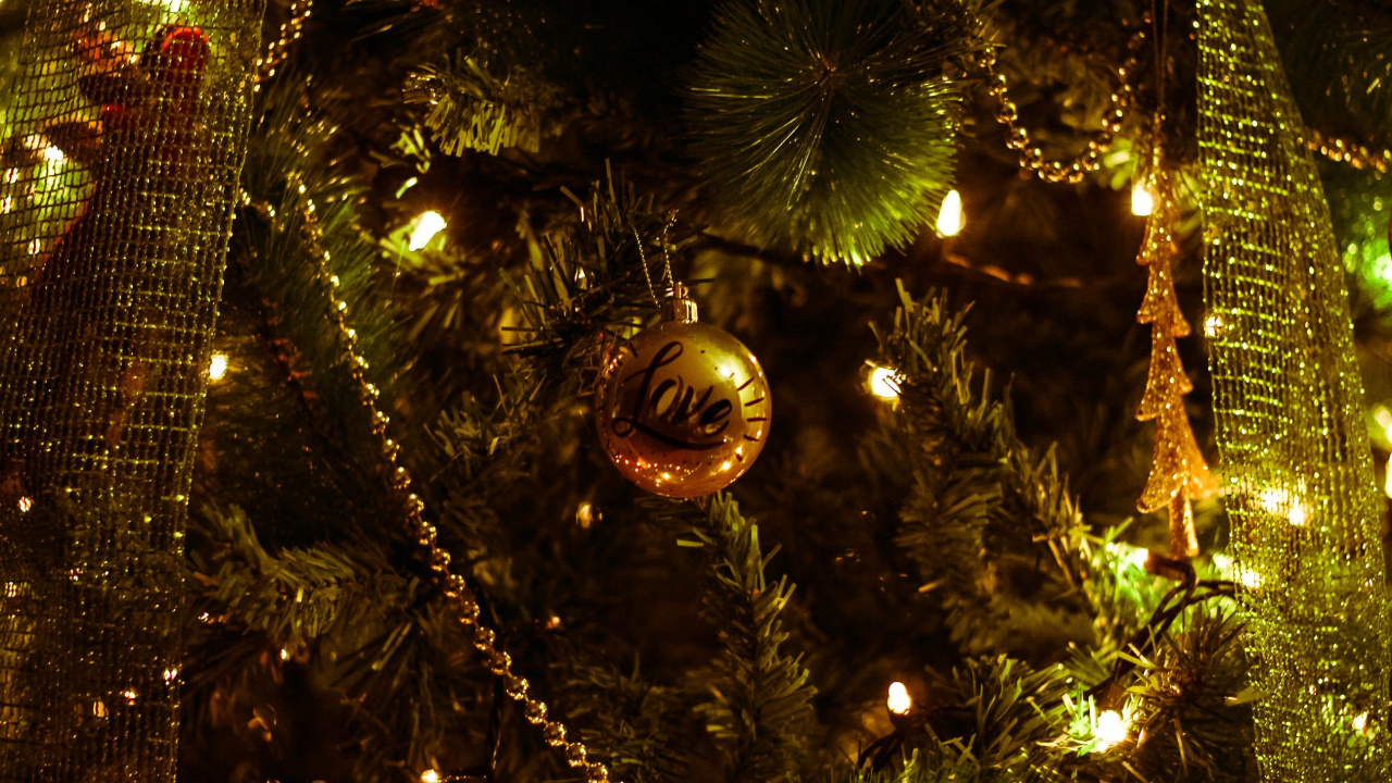 Christmas Day, Christmas Decoration, Christmas Tree, Christmas, Tree. Wallpaper in 1280x720 Resolution