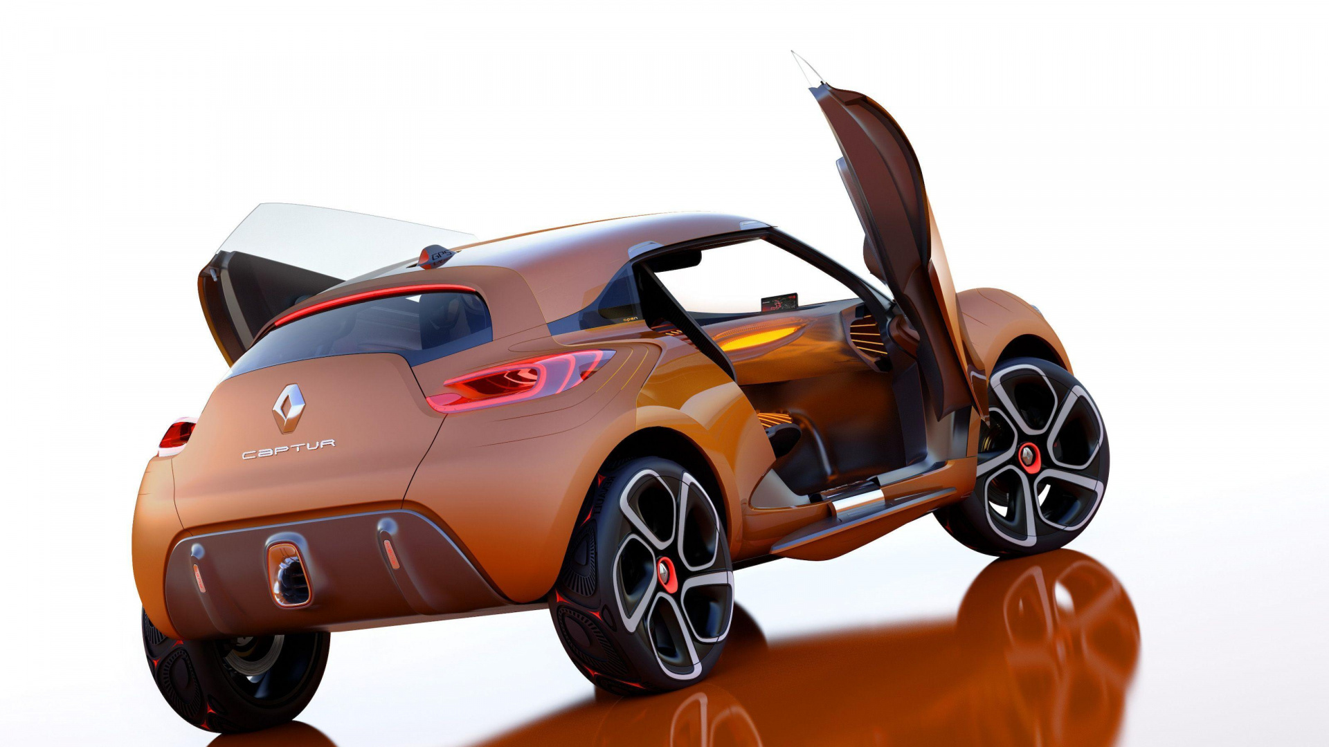 Orange and Black Ferrari 458 Italia. Wallpaper in 1920x1080 Resolution