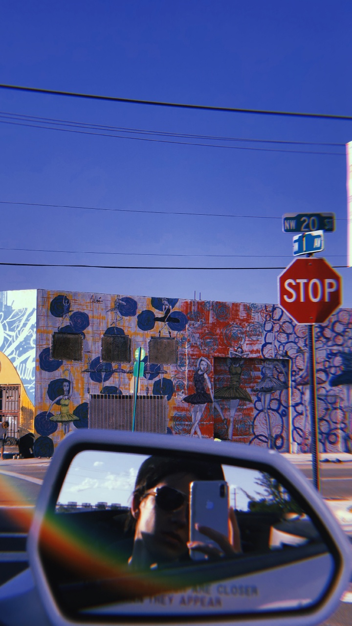 Miami, Stop Sign, Cars, Window, Automotive Mirror. Wallpaper in 720x1280 Resolution