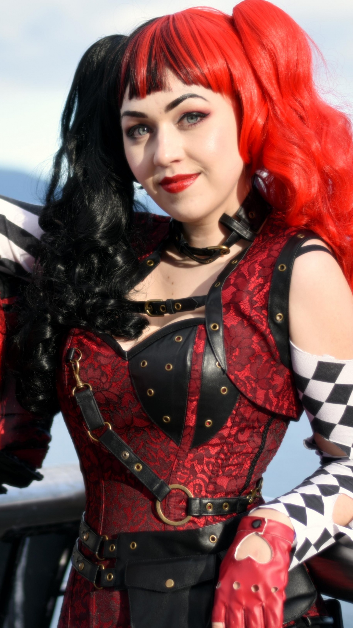 Harley Quinn, Cosplay, Costume, Goth Sous-culture, Chair. Wallpaper in 1440x2560 Resolution