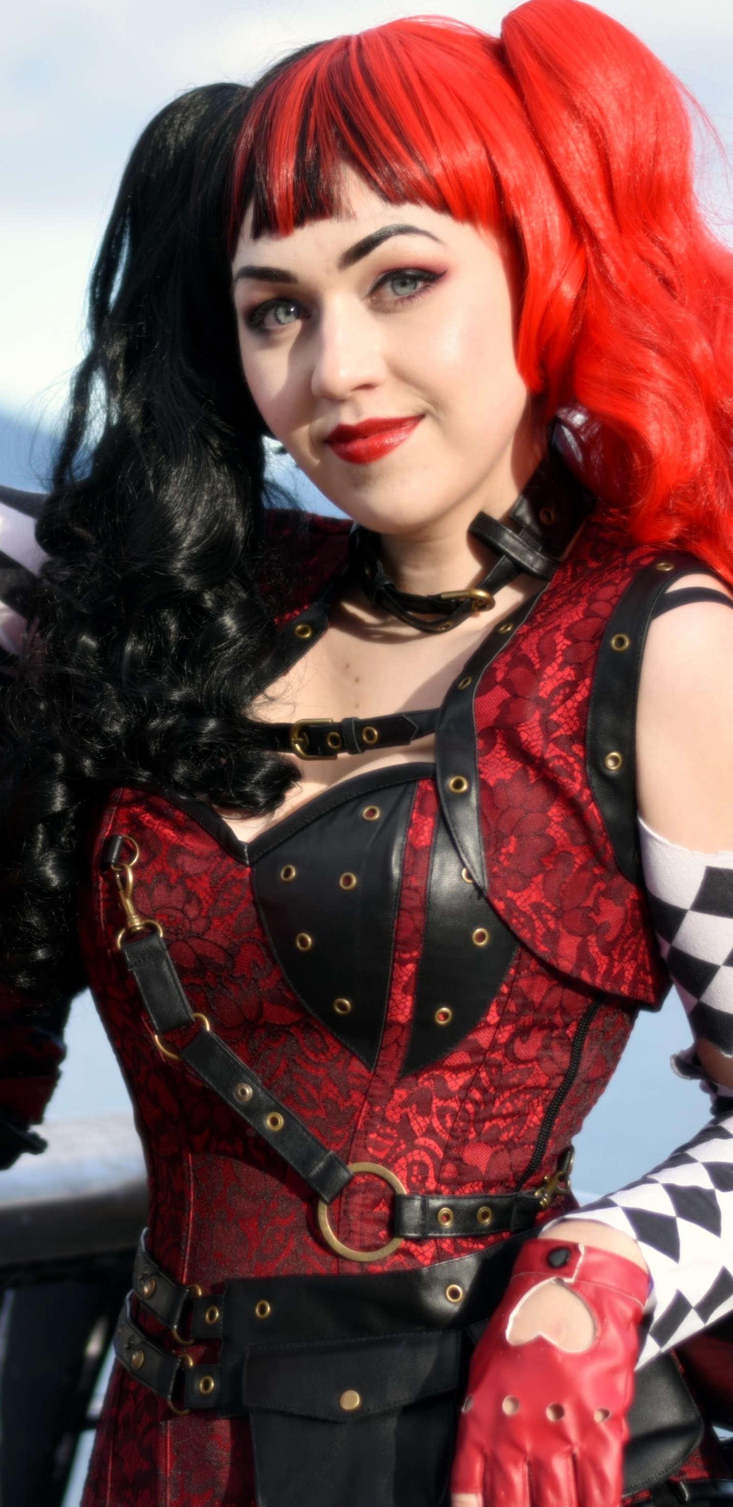 Harley Quinn, Cosplay, Costume, Goth Sous-culture, Chair. Wallpaper in 1440x2960 Resolution