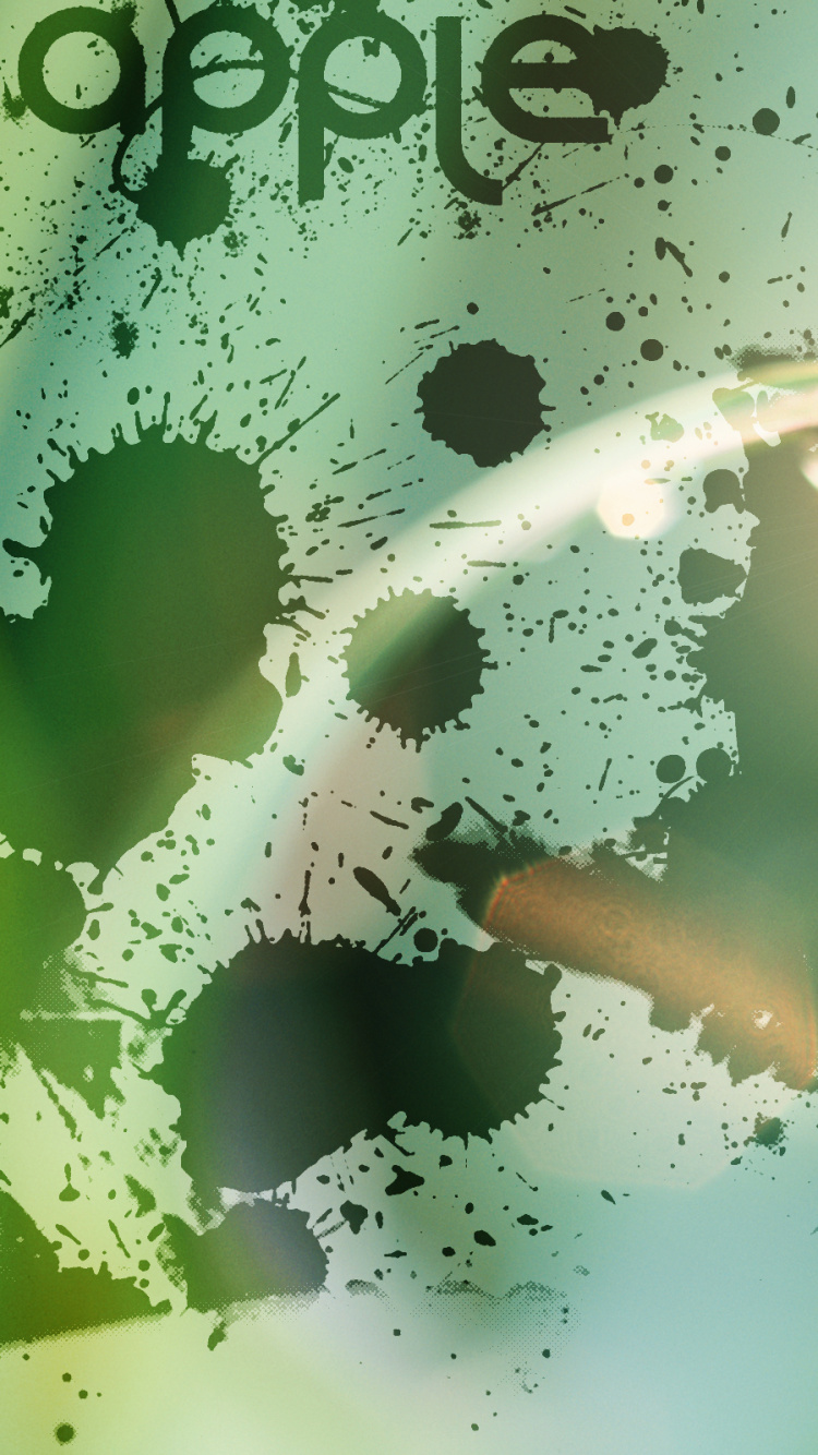 Green and White Abstract Painting. Wallpaper in 750x1334 Resolution