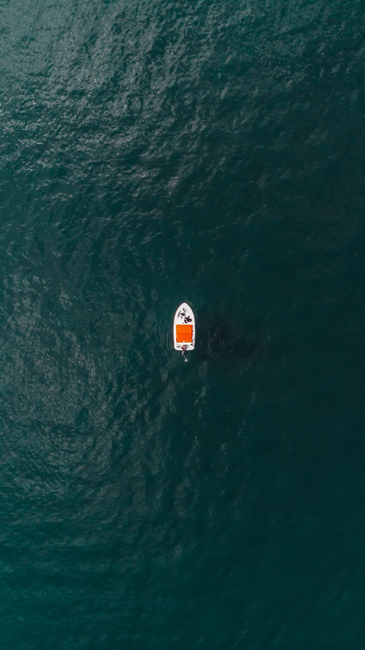 White Boat on Body of Water During Daytime. Wallpaper in 750x1334 Resolution