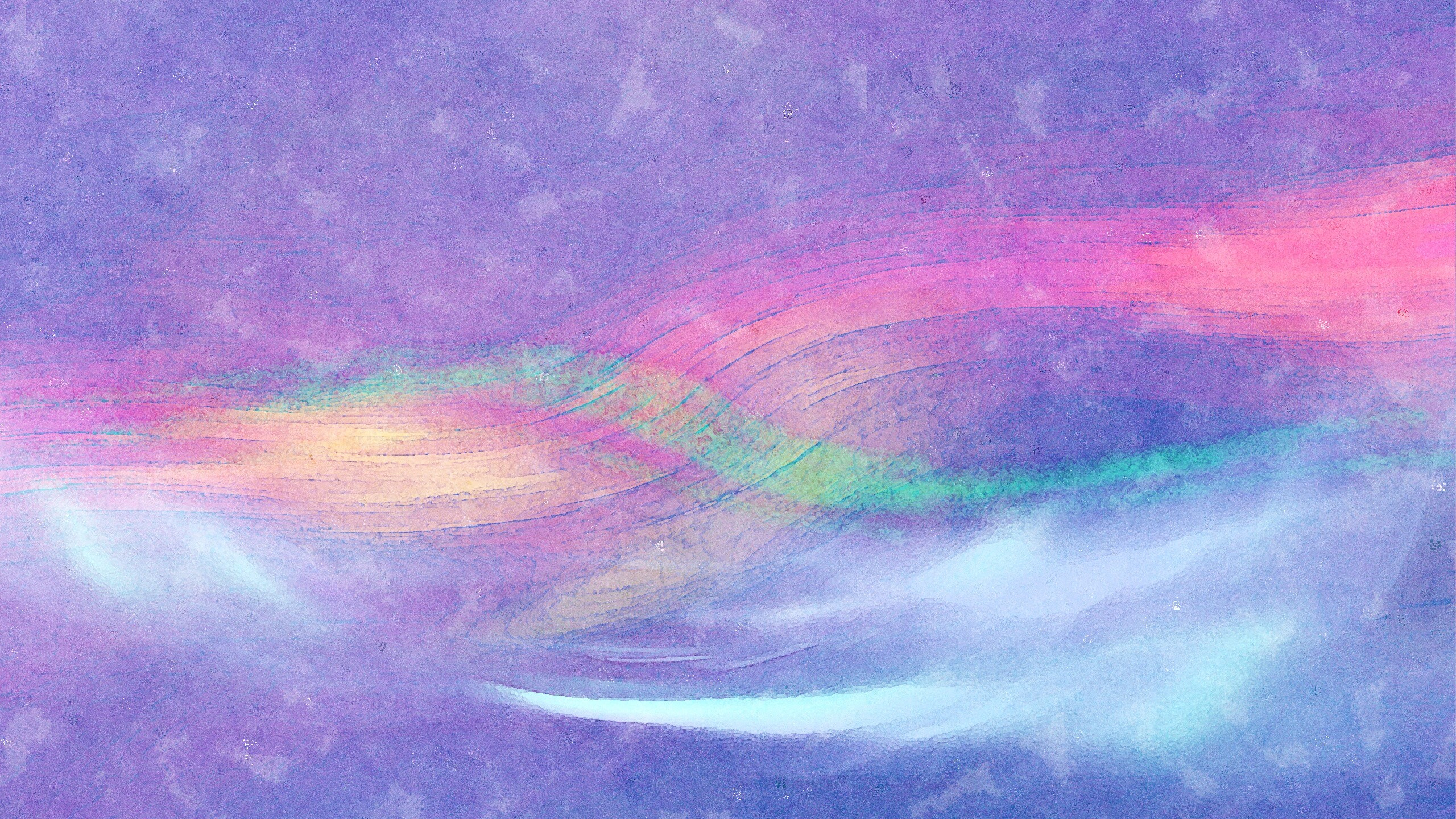 Peinture Abstraite Verte et Bleue. Wallpaper in 2560x1440 Resolution