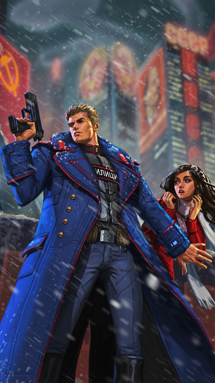 Soviet Cyberpunk, Cyberpunk 2077, Cyberpunk, Clothing, Purple. Wallpaper in 750x1334 Resolution