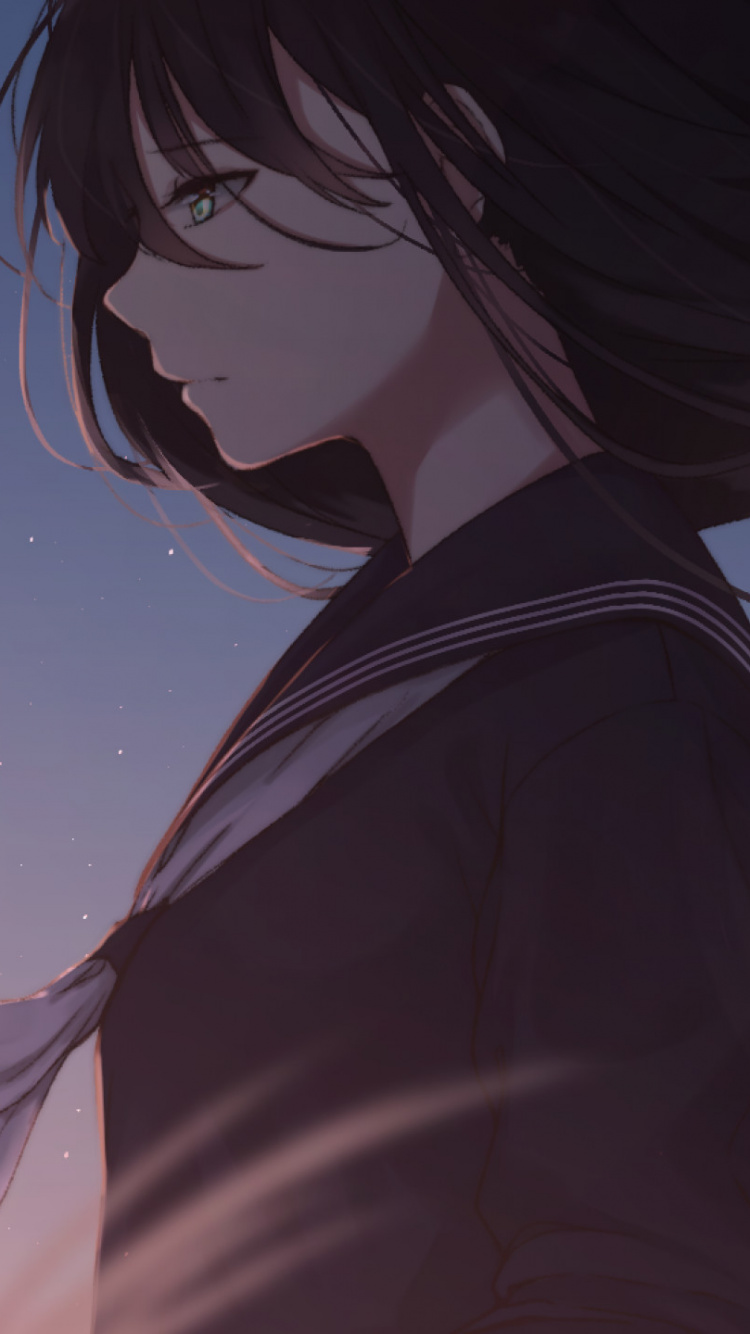 Woman in White Long Sleeve Shirt. Wallpaper in 750x1334 Resolution