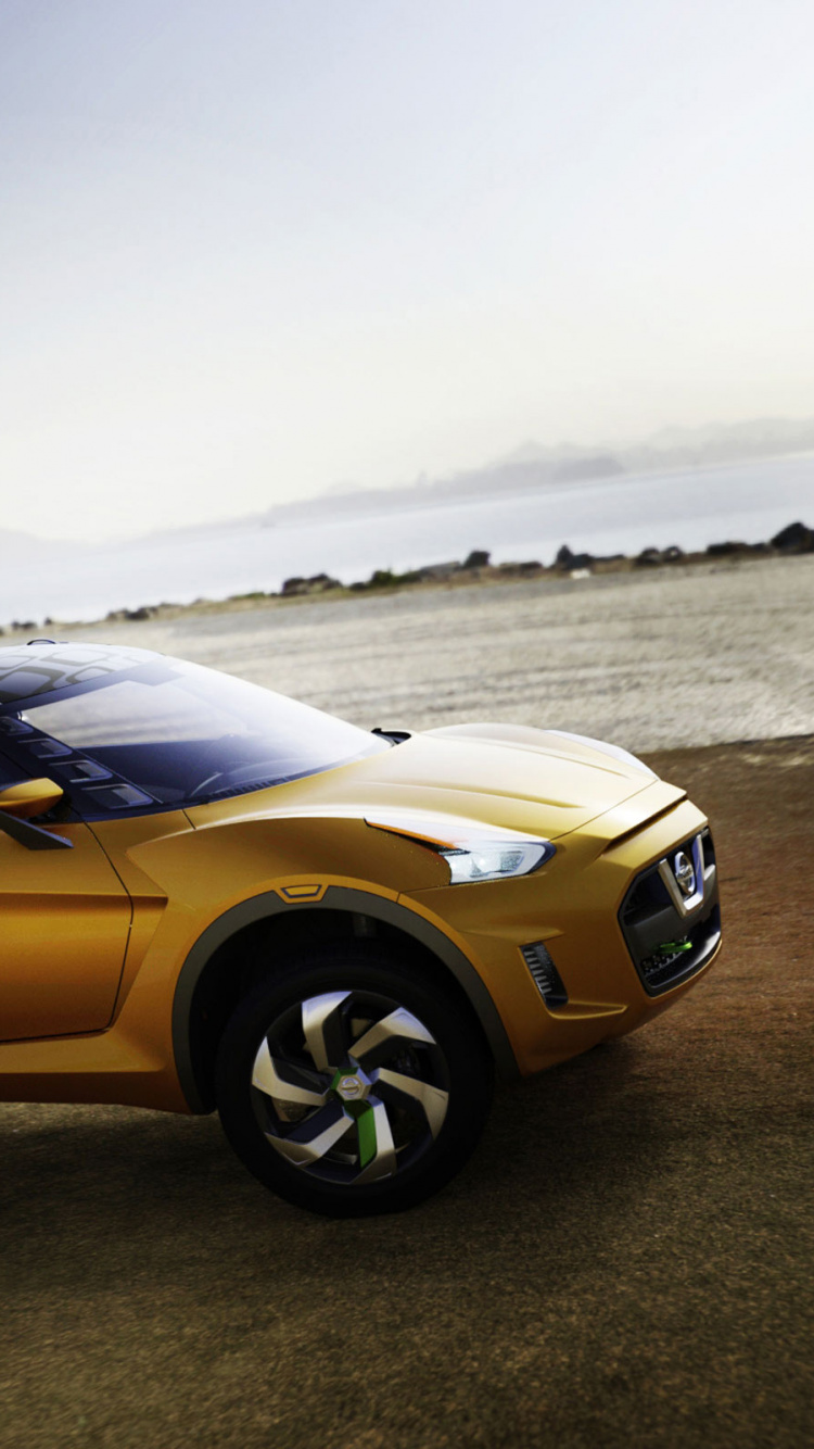 Yellow Chevrolet Camaro on Beach During Daytime. Wallpaper in 750x1334 Resolution