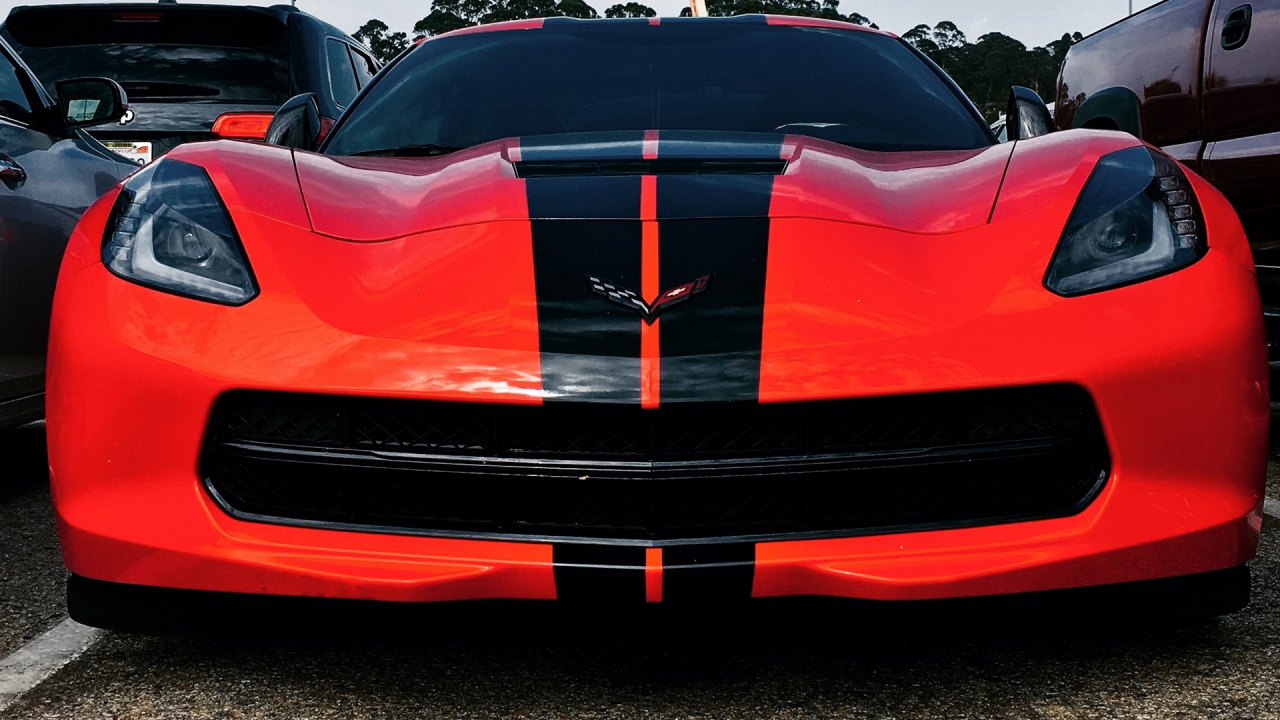 Voiture de Sport Ferrari Rouge et Noir. Wallpaper in 1280x720 Resolution