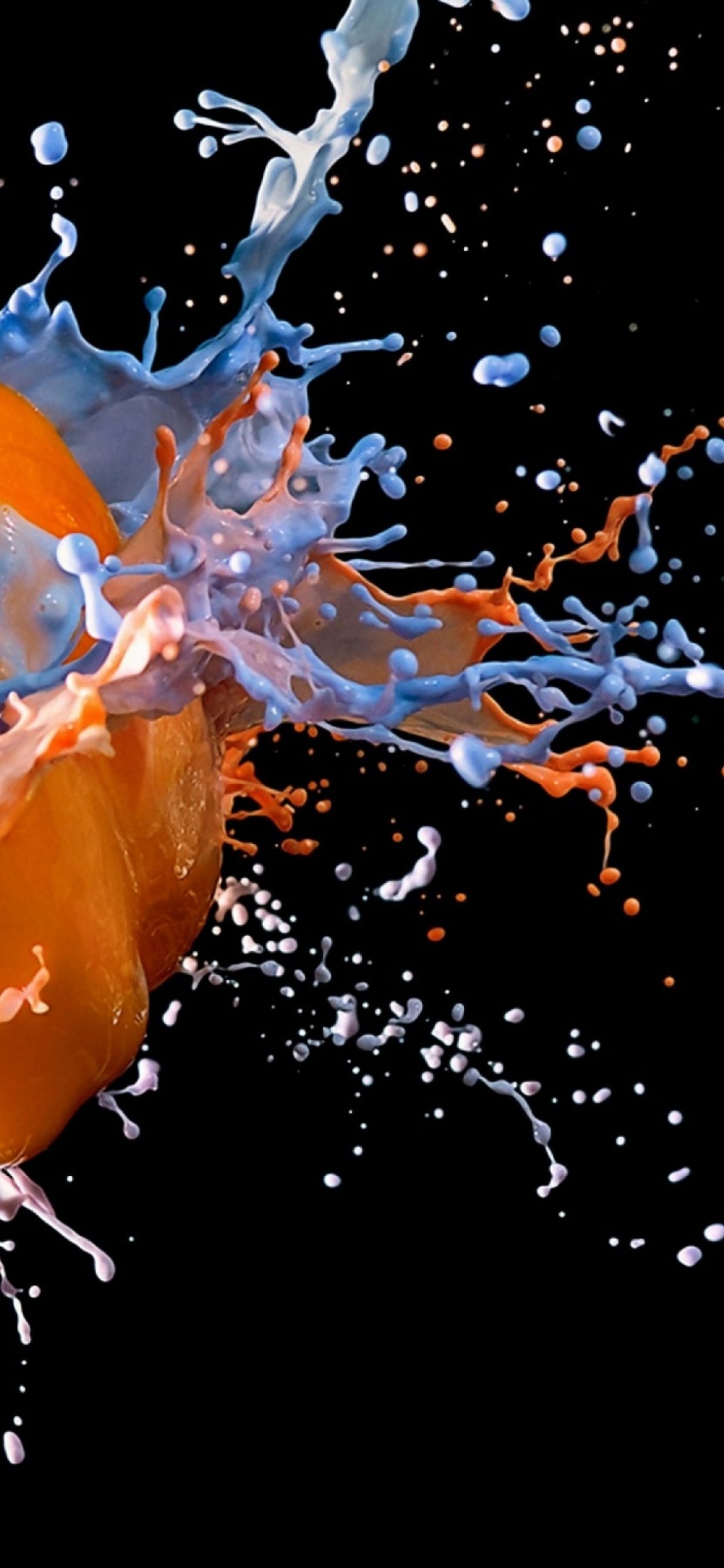 Illustration de Fumée Bleue et Blanche. Wallpaper in 1125x2436 Resolution