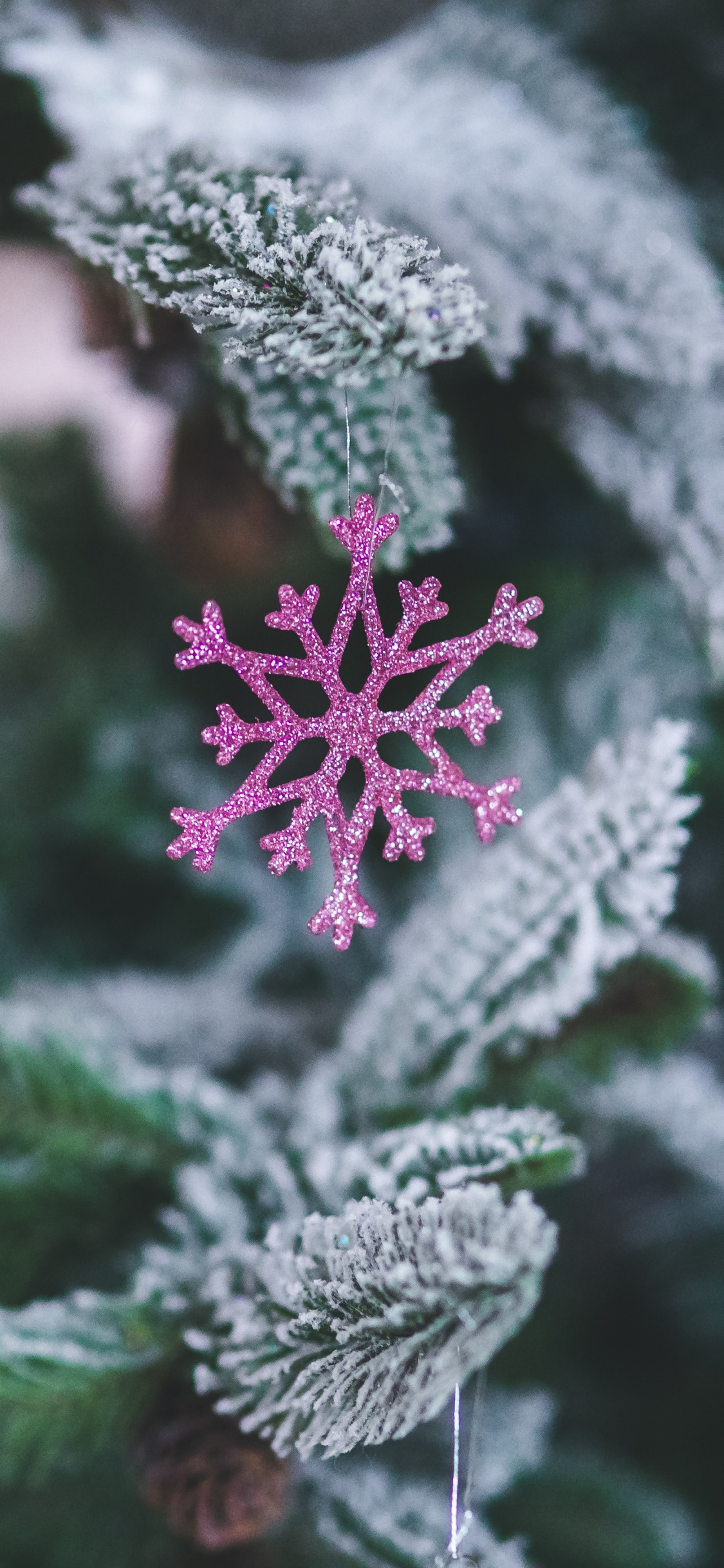 New Year, Christmas Day, Holiday, Frost, Pink. Wallpaper in 1125x2436 Resolution