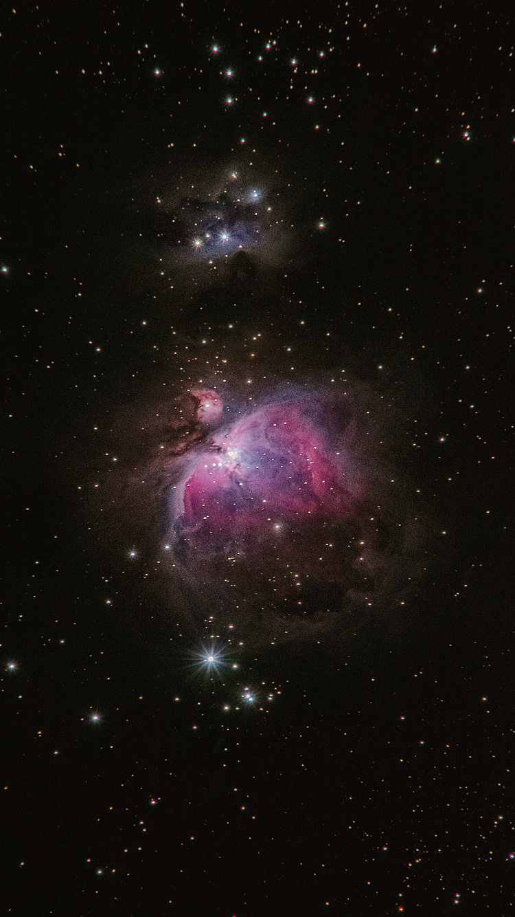 Galaxie Violette et Noire Avec Des Étoiles. Wallpaper in 750x1334 Resolution