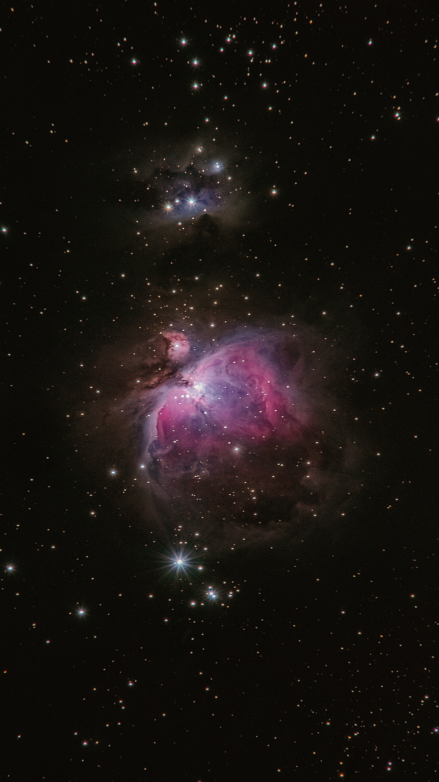 Galaxia Morada y Negra Con Estrellas. Wallpaper in 1440x2560 Resolution