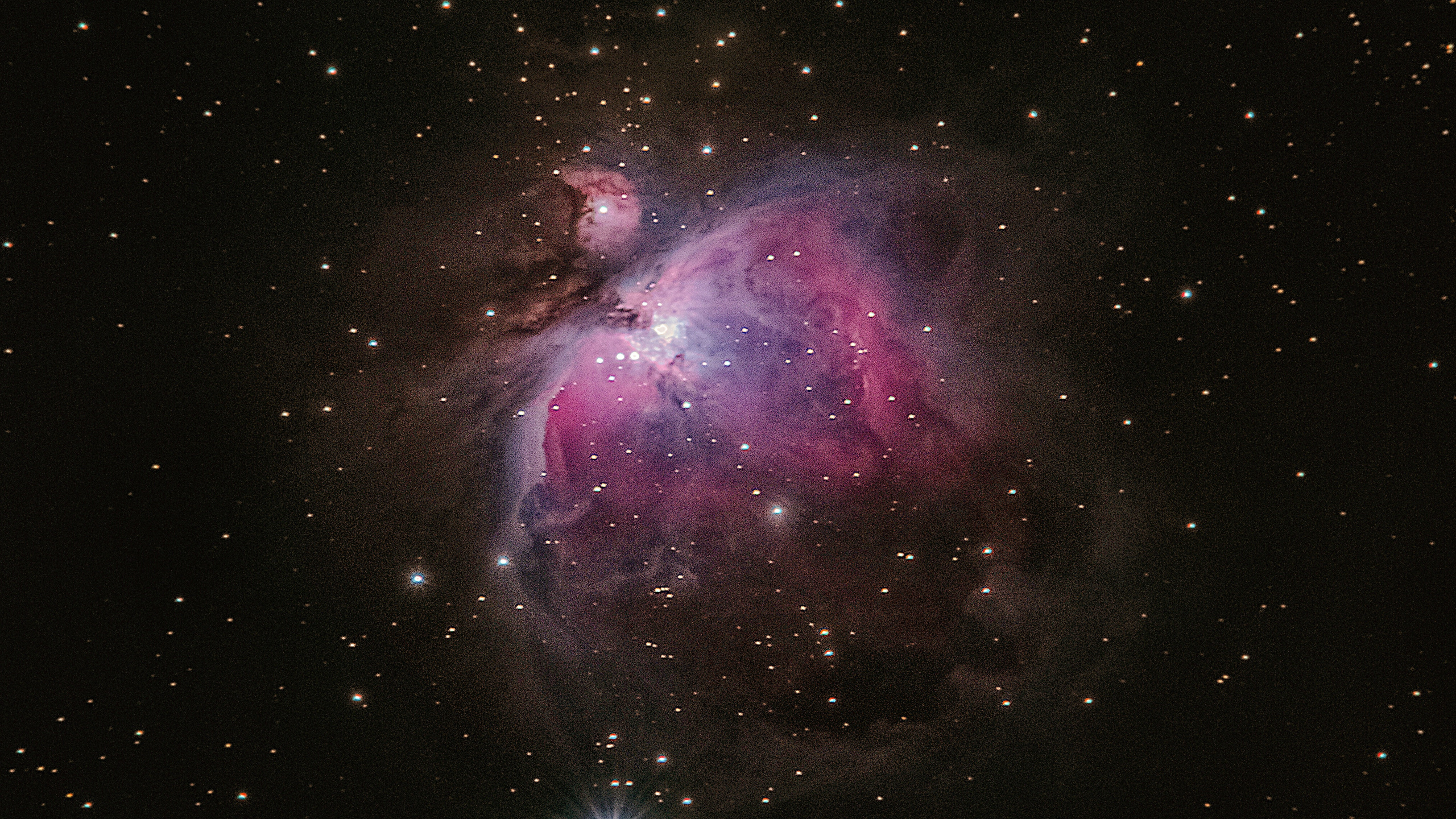 Galaxia Morada y Negra Con Estrellas. Wallpaper in 2560x1440 Resolution