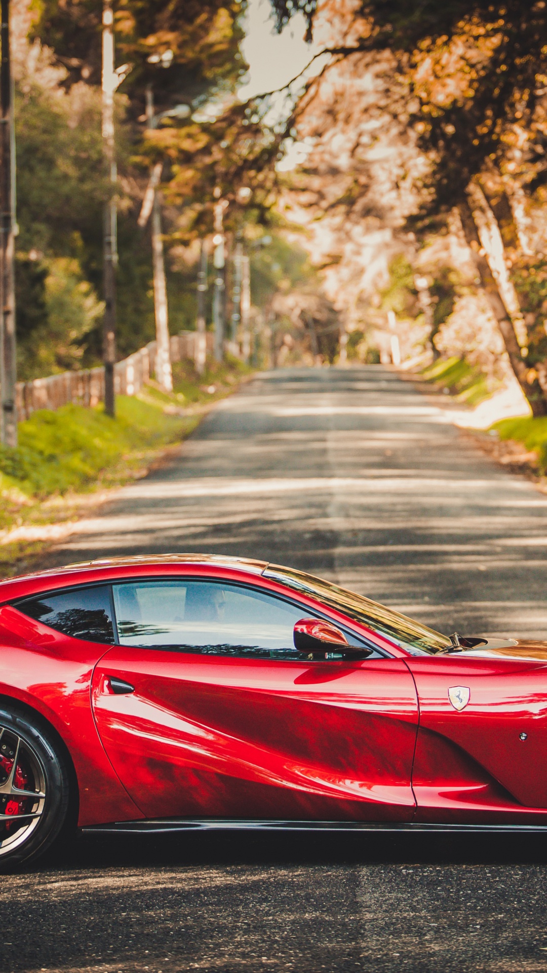 Red Ferrari 458 Italia on Road During Daytime. Wallpaper in 1080x1920 Resolution