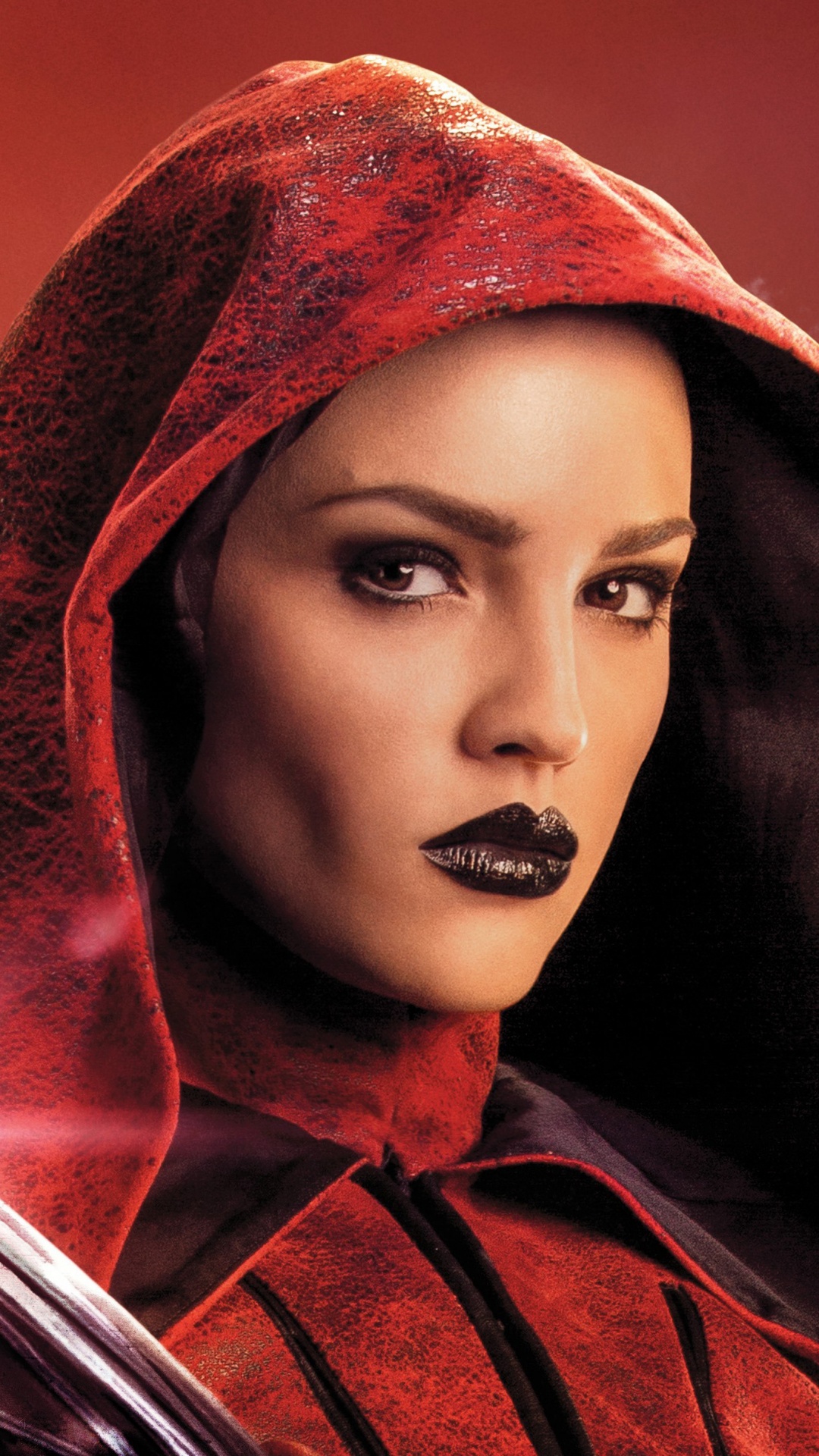 Woman in Red Hoodie With Red Scarf. Wallpaper in 1080x1920 Resolution