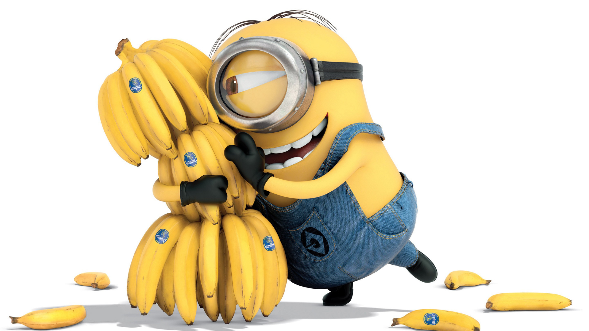 Minion Wearing Yellow Suit Plush Toy. Wallpaper in 1920x1080 Resolution