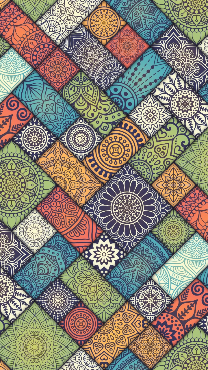 Textile Bleu Blanc et Vert. Wallpaper in 720x1280 Resolution