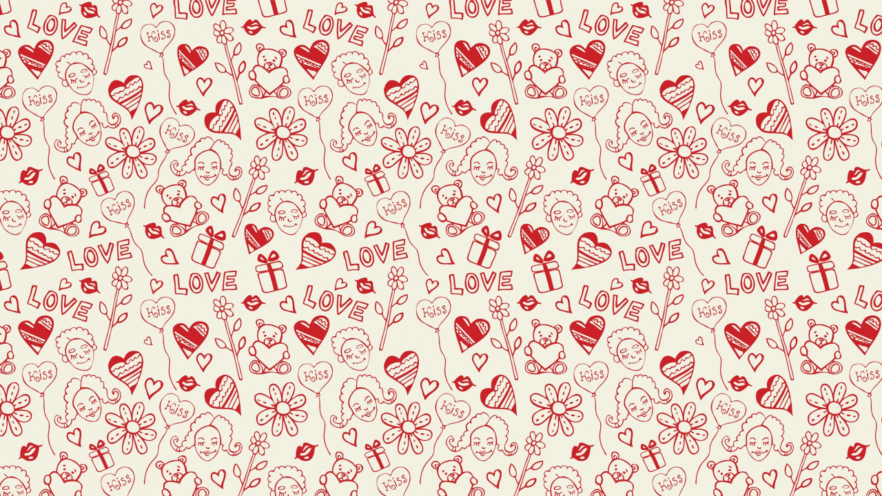 Coraz, Rojo, Patrón, Diseño, Textil. Wallpaper in 1280x720 Resolution