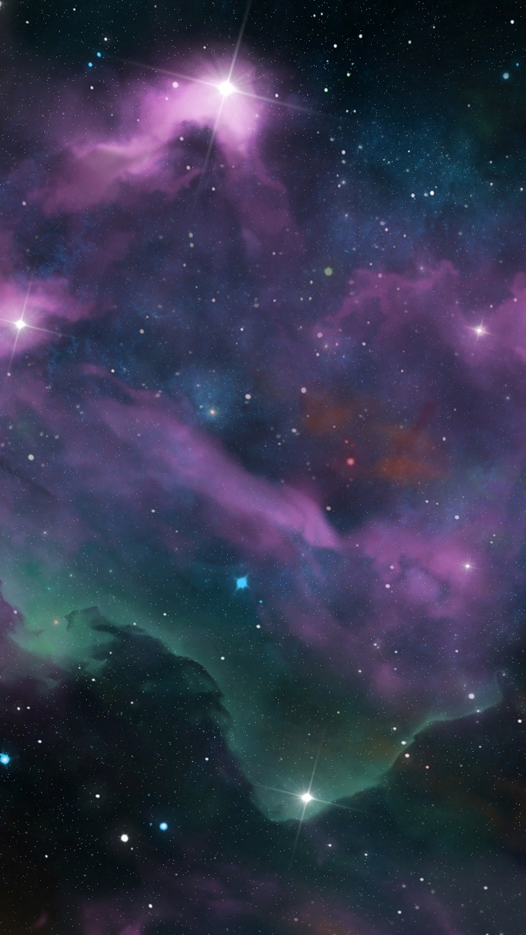 Ilustración de Galaxia Púrpura y Negra. Wallpaper in 1080x1920 Resolution