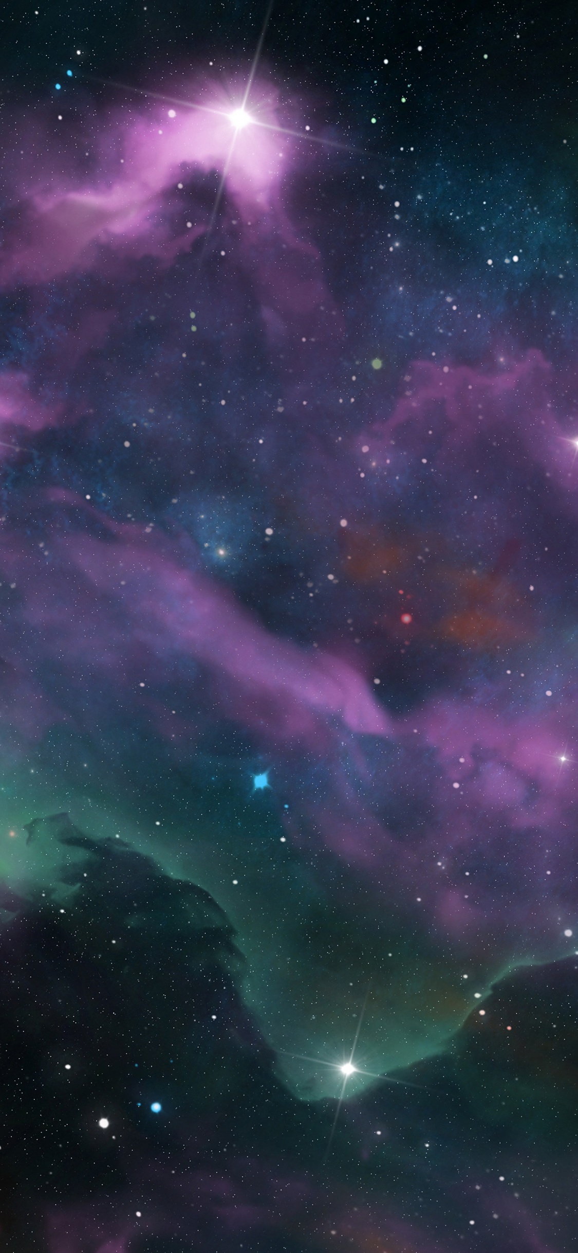 明星, 宇宙, 性质, 气氛, 紫色的 壁纸 1125x2436 允许