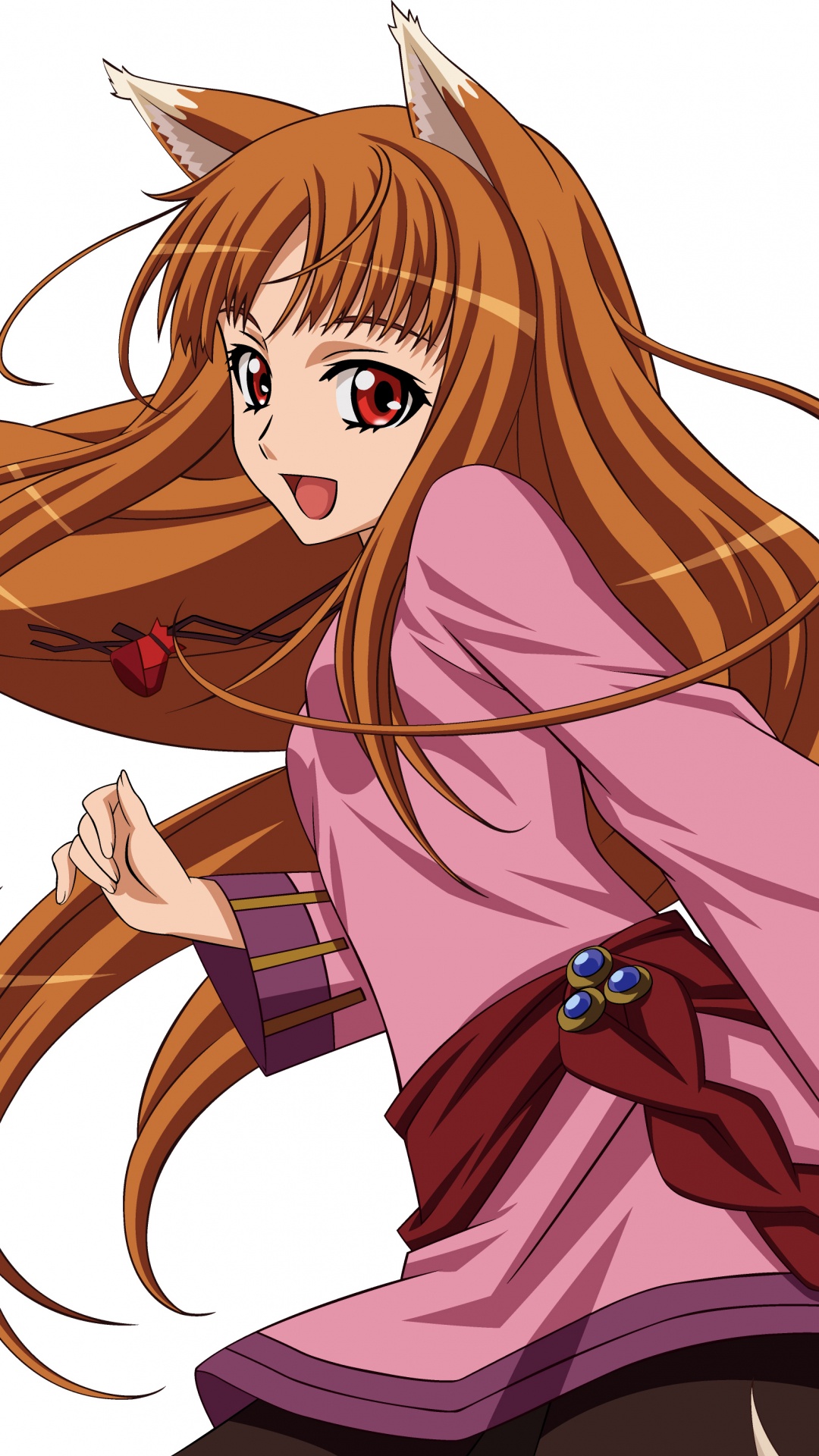 Chica de Pelo Rubio en Vestido Rosa Personaje de Anime. Wallpaper in 1080x1920 Resolution