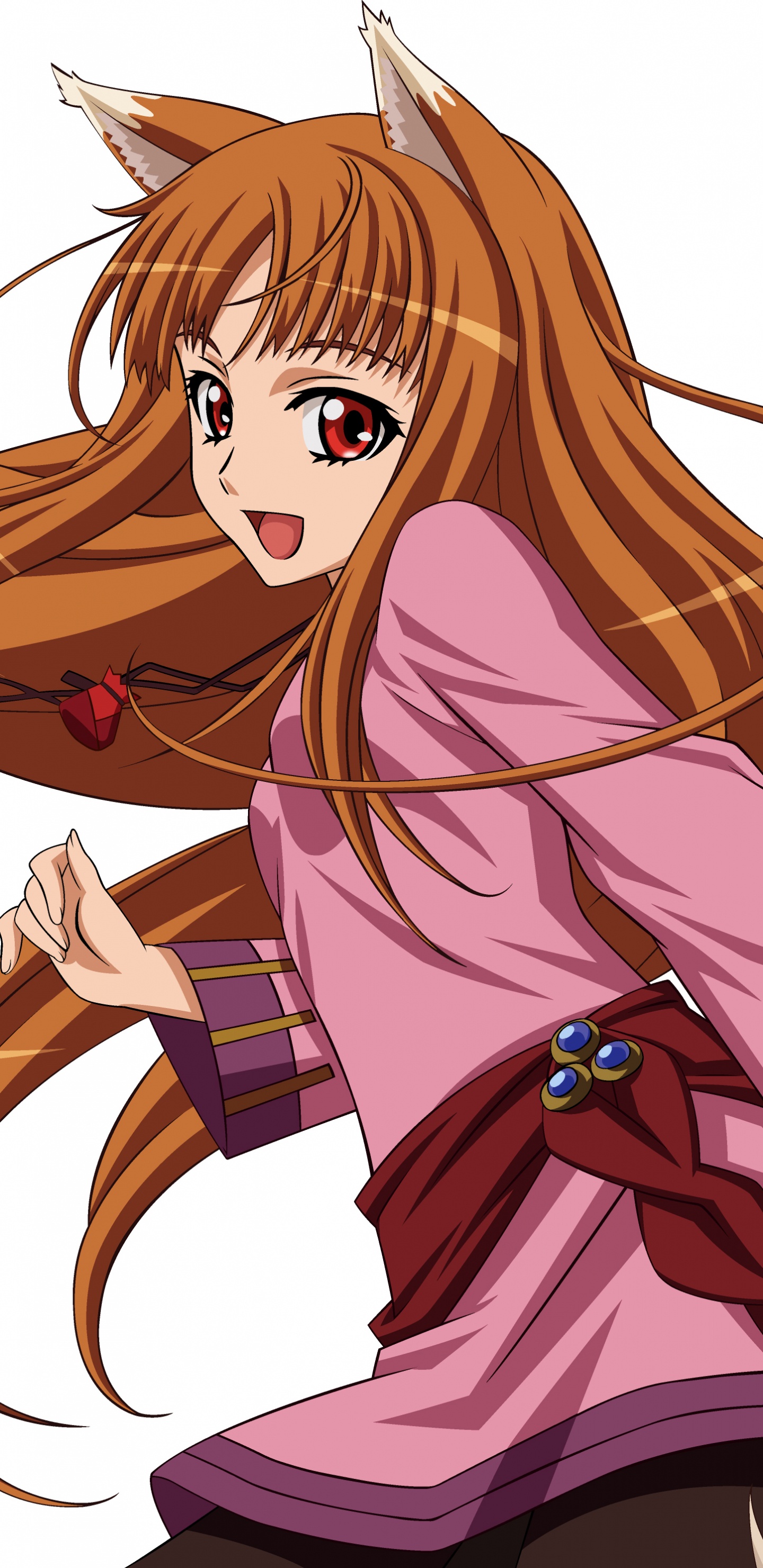 Chica de Pelo Rubio en Vestido Rosa Personaje de Anime. Wallpaper in 1440x2960 Resolution