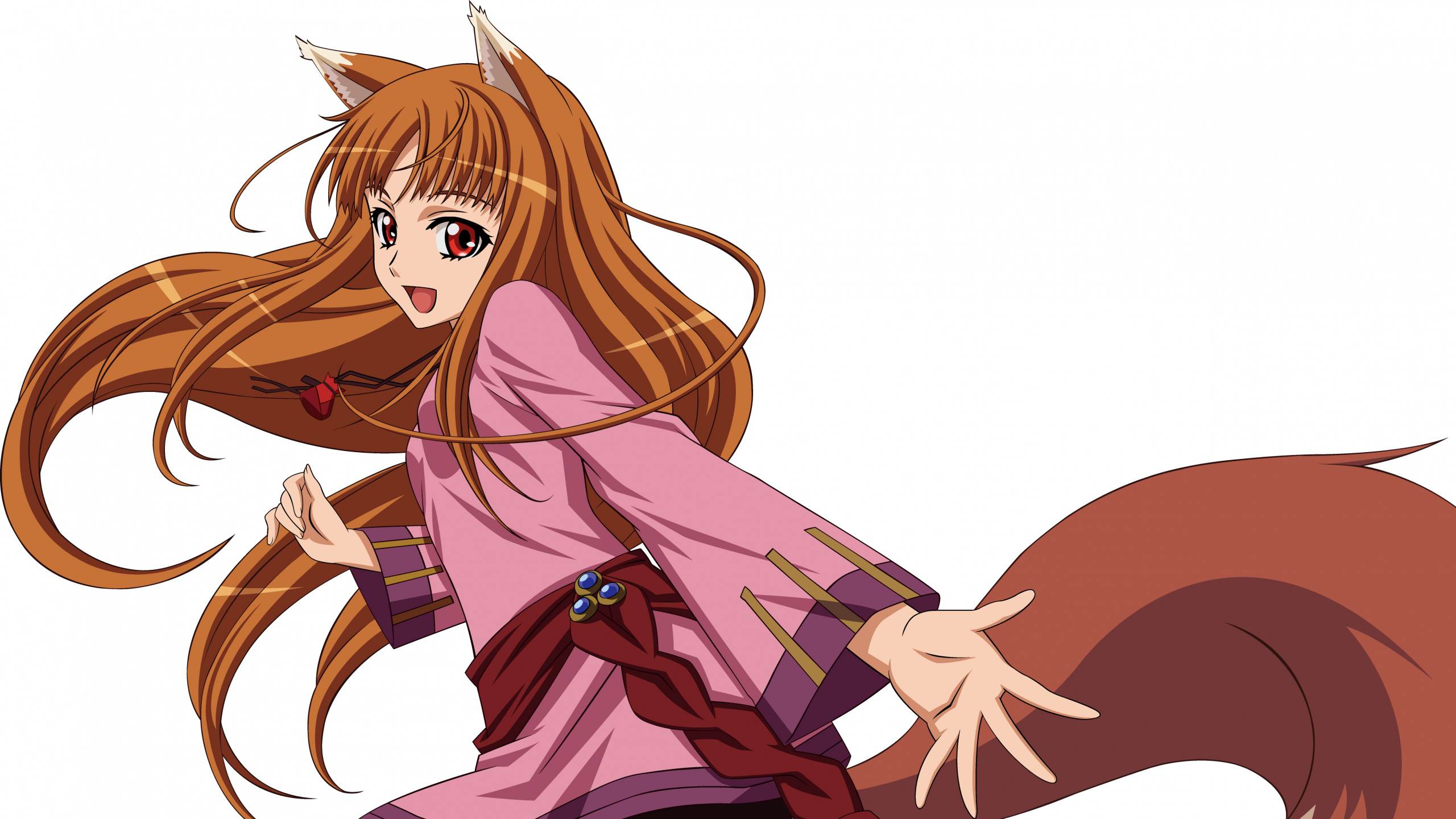 Fille Aux Cheveux Blonds en Robe Rose Personnage Anime. Wallpaper in 2560x1440 Resolution